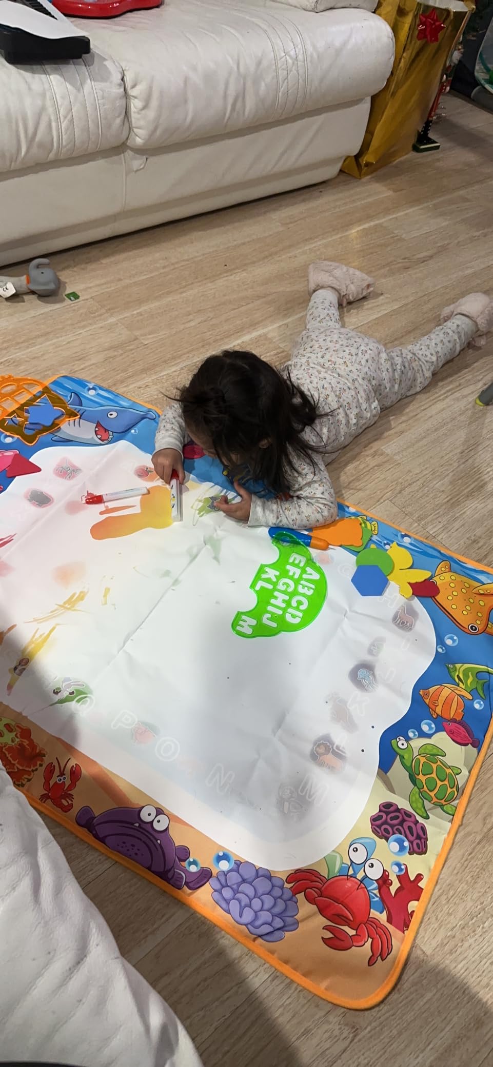 Water Doodle Mat - Kids Color Painting Toy, Gift Set for Toddlers 2-7 customer photo 1