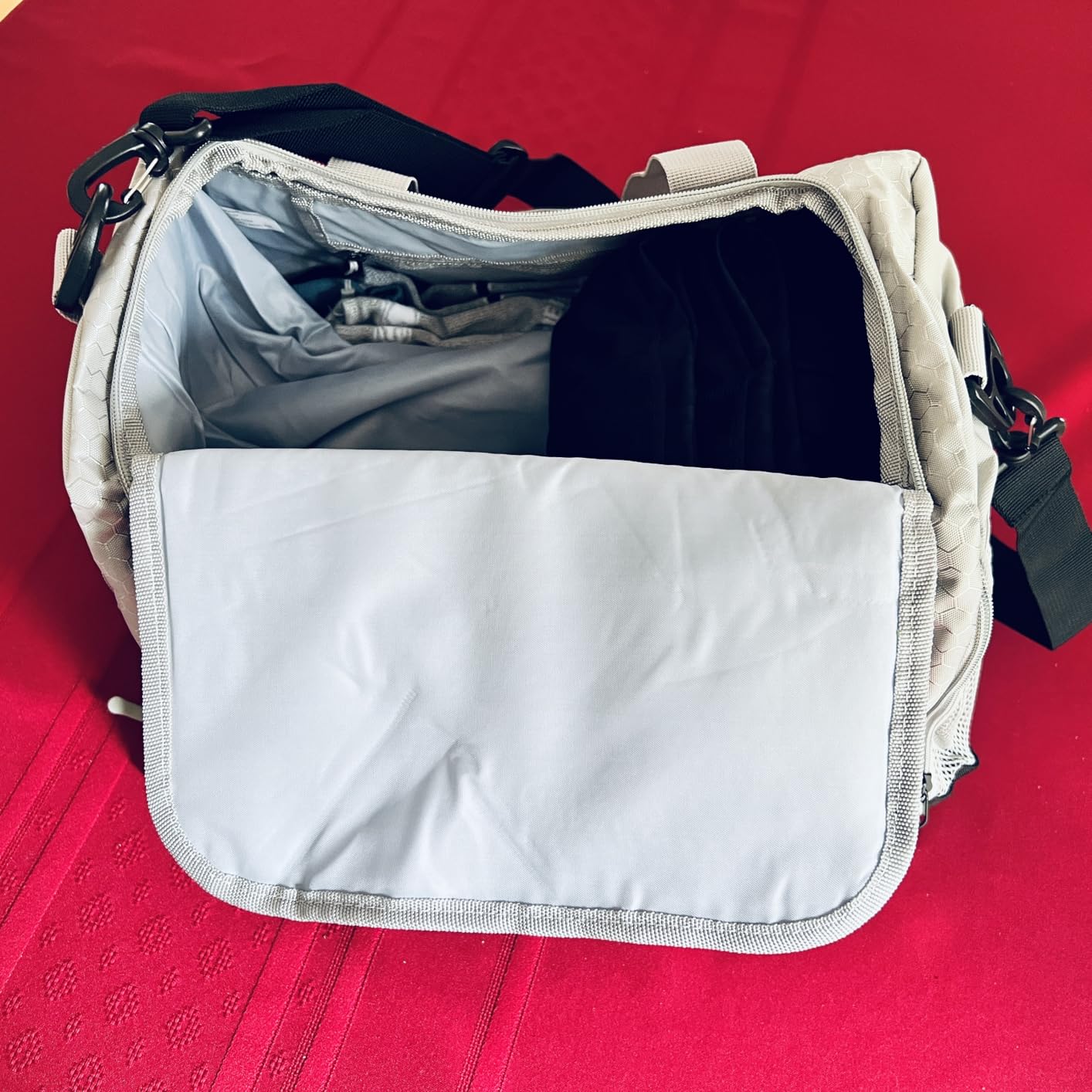 Ultimate Gym Bag 2.0: The Durable Crowdsource Designed Duffel Bag with 10 Optimal Compartments Including Water Resistant Pouch customer photo 2