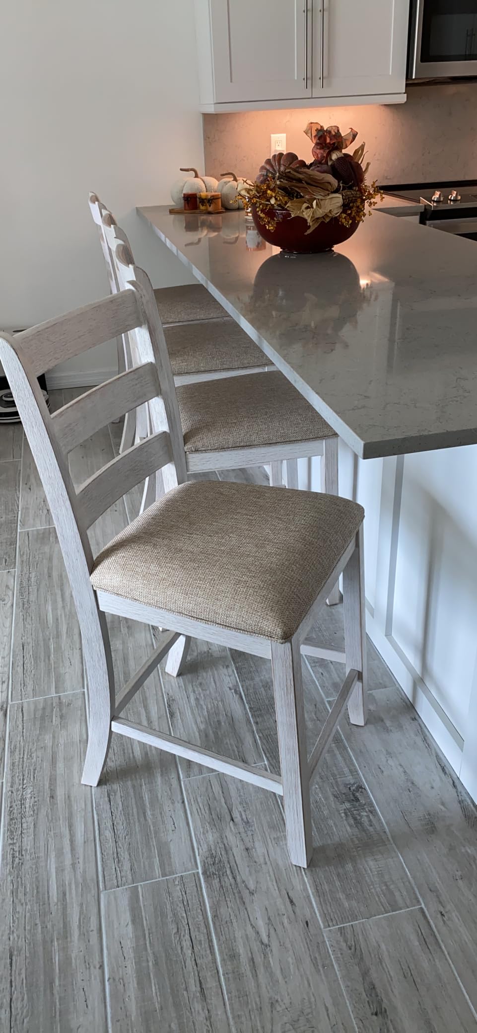 Signature Design by Ashley Counter Height Barstools, Set of 2, Farmhouse customer photo 1