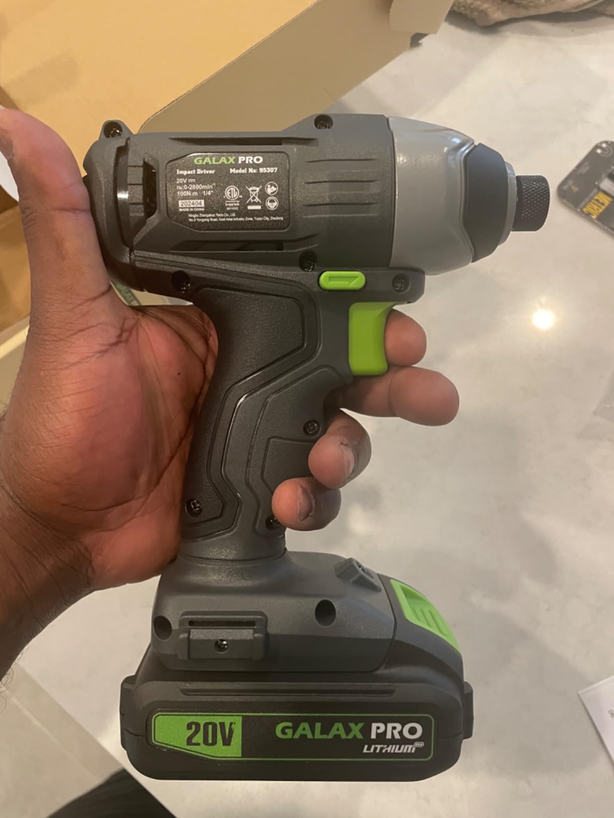 GALAX PRO 20V Impact Cordless Driver-1.3 Ah Battery and Charger Included customer photo 2