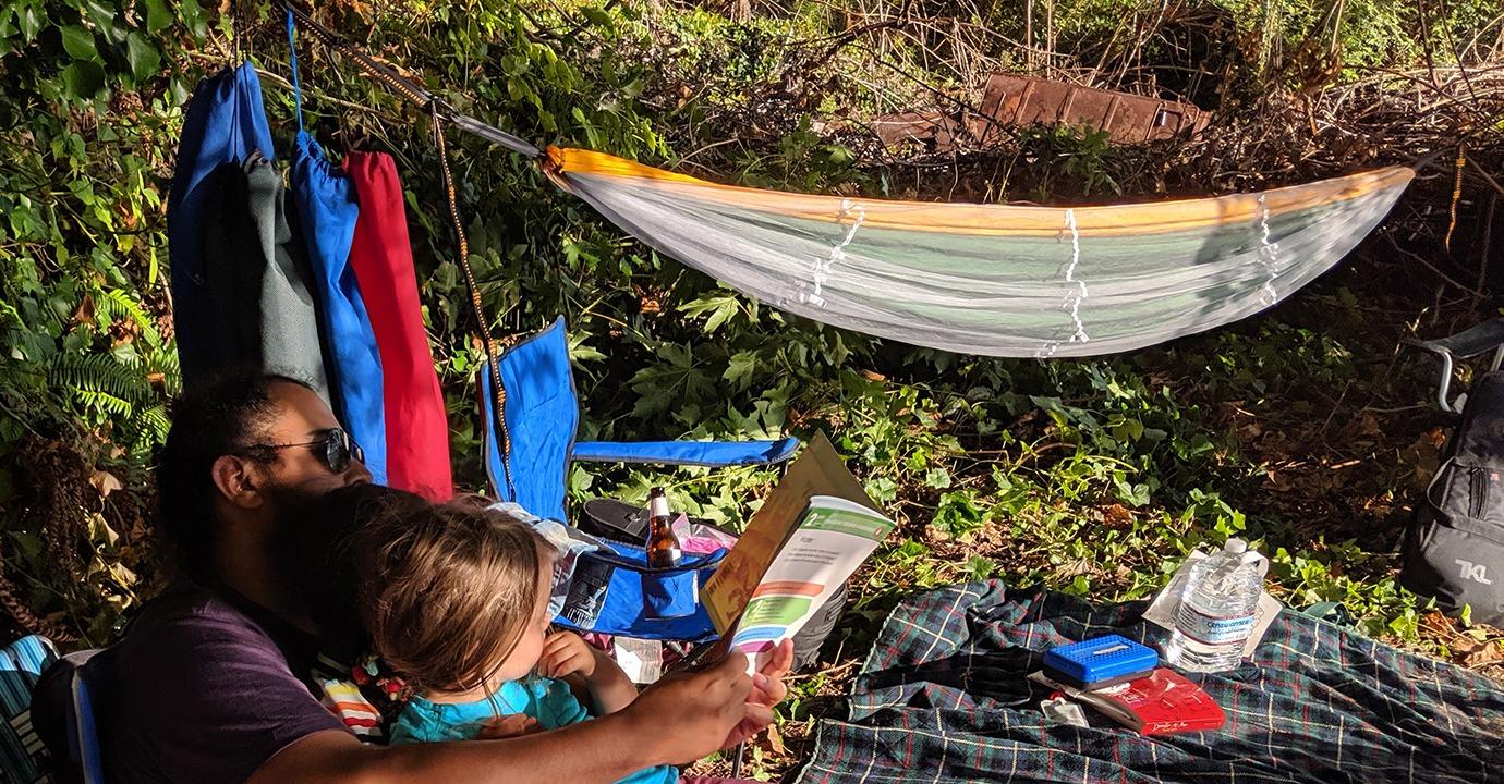 Ryno Tuff XL 2 Person Camping Hammock with Mosquito Net & Rain Fly - Compact Double Hammock with Bug Net, Tarp, Pocket, Tree Straps & Heavy Duty Carabiners - Parachute Grade Nylon Holds Over 600lbs customer photo 1