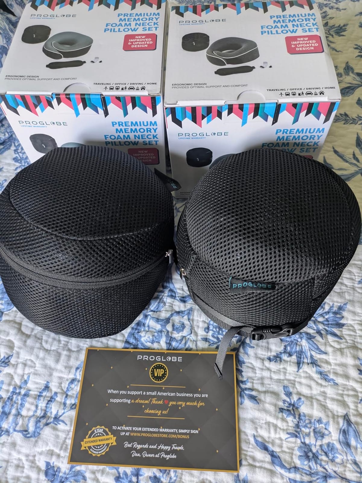 Proglobe Airplane Pillow, Orthopedic Memory Foam Travel Neck Pillow, Black customer photo 2