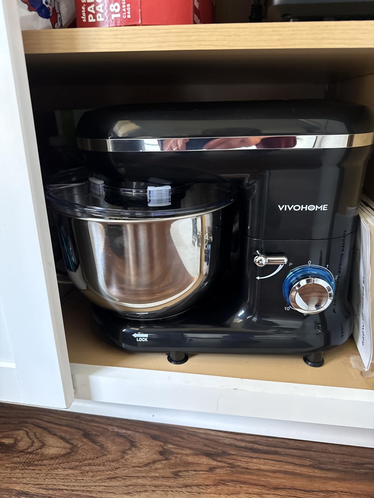 VIVOHOME Stand Mixer, 6-Quart Tilt-Head Kitchen Mixer with Bowl, Black customer photo 2