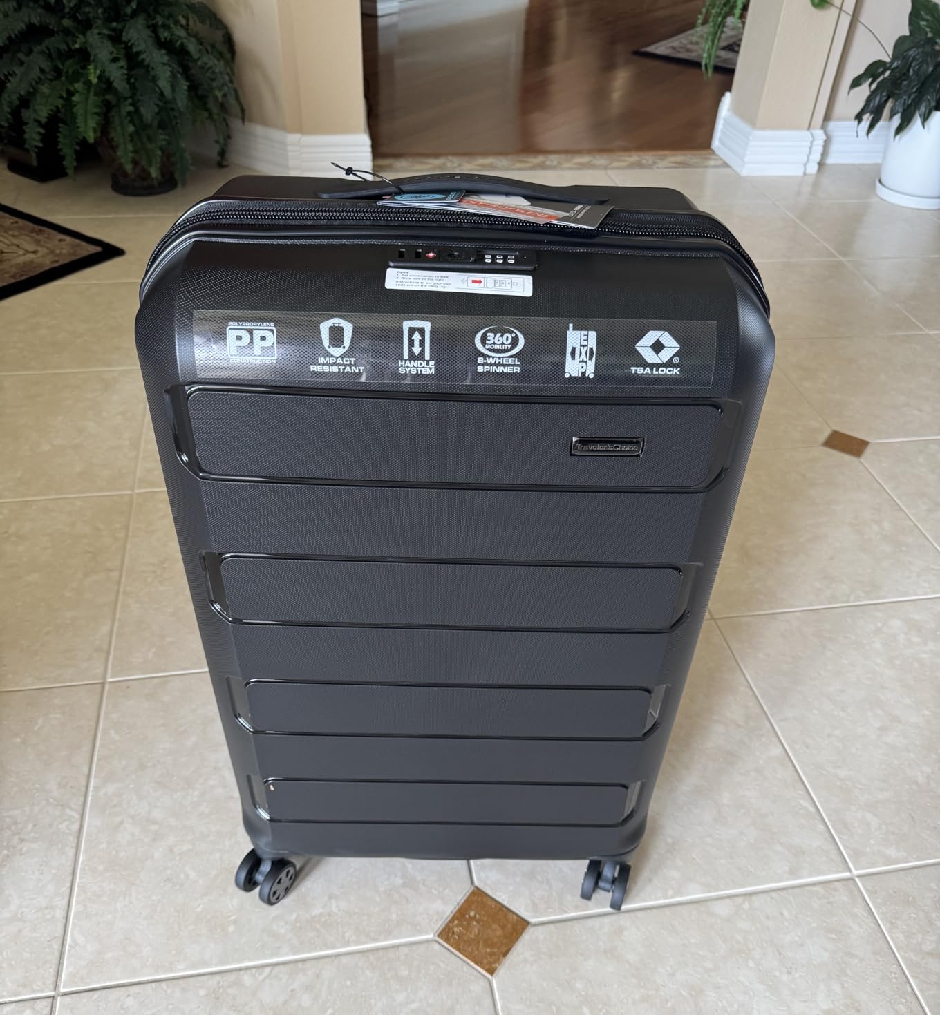 Traveler's Choice Pagosa Hardshell Expandable Luggage with Spinner Wheels, Baby Blue, 22-Inch Carry-on customer photo 1