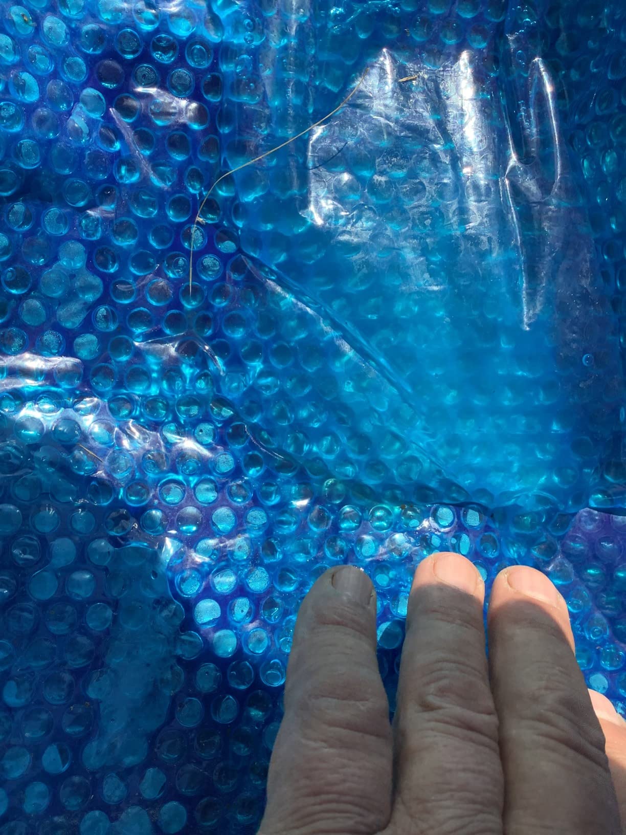 Harris C.R.S. Heat Retention Solar Covers for Above Ground Swimming Pools | Retain Sun/Solar Heat By Lowering Your Evaporation Rate Up to 75% | (18' Round, Heavy Series Blue) customer photo 2