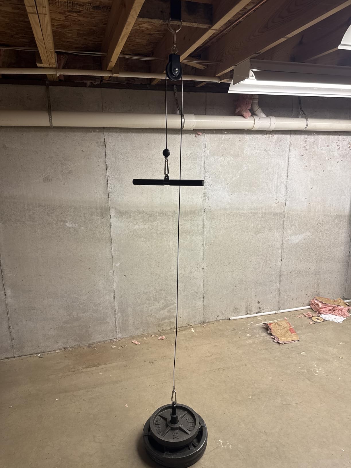 Mikolo Fitness LAT and Lift Pulley System, Dual Cable Machine(70'' and 90'') with Upgraded Loading Pin for Triceps Pull Down, Biceps Curl, Back, Forearm, Shoulder-Home Gym Equipment(Patent) customer photo 2
