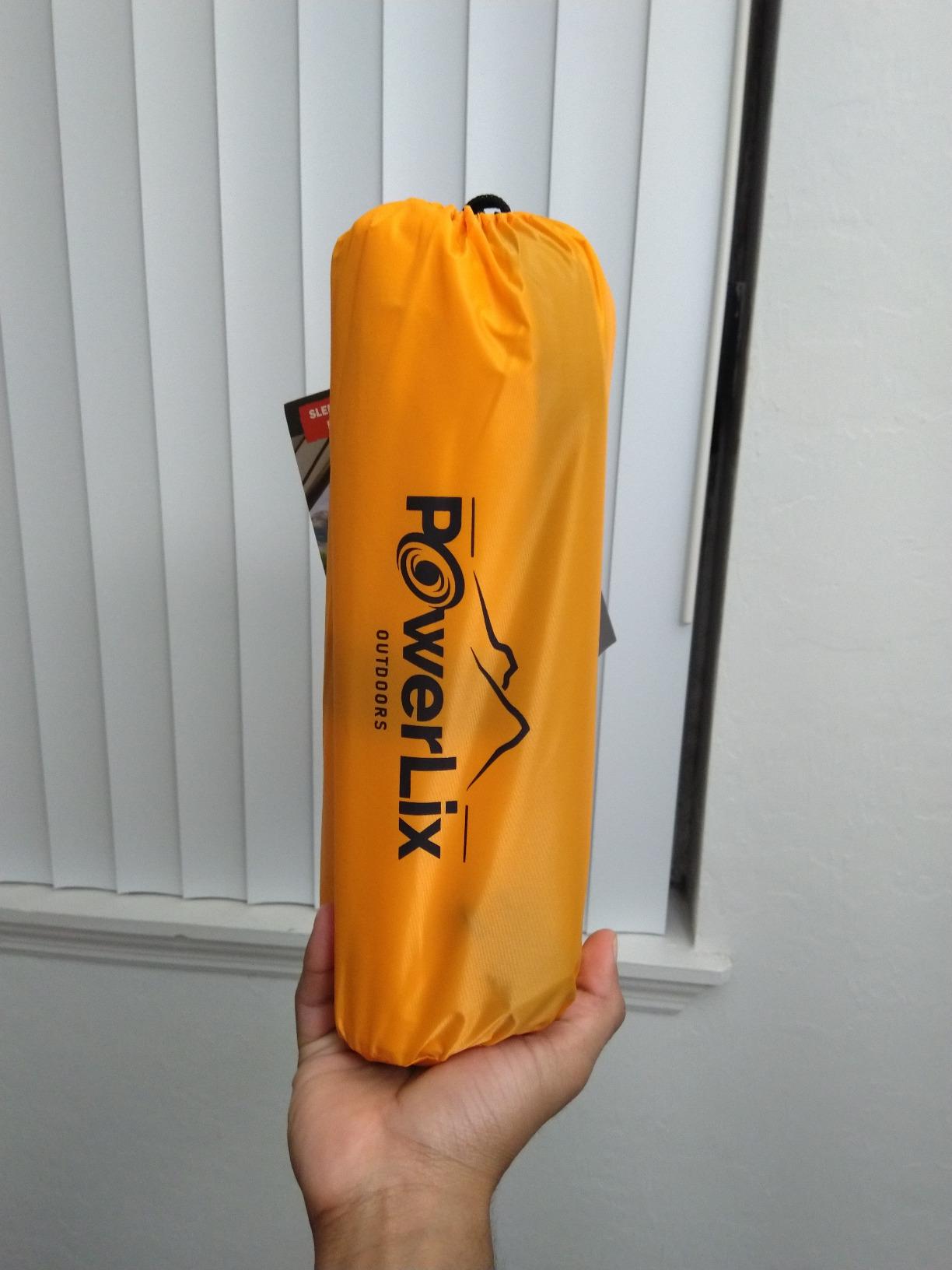 POWERLIX Sleeping Pad – Ultralight Inflatable Sleeping Mat, Ultimate for Camping, Backpacking, Hiking – Airpad, Inflating Bag, Carry Bag, Repair Kit – Compact & Lightweight Air Mattress (Black) customer photo 2