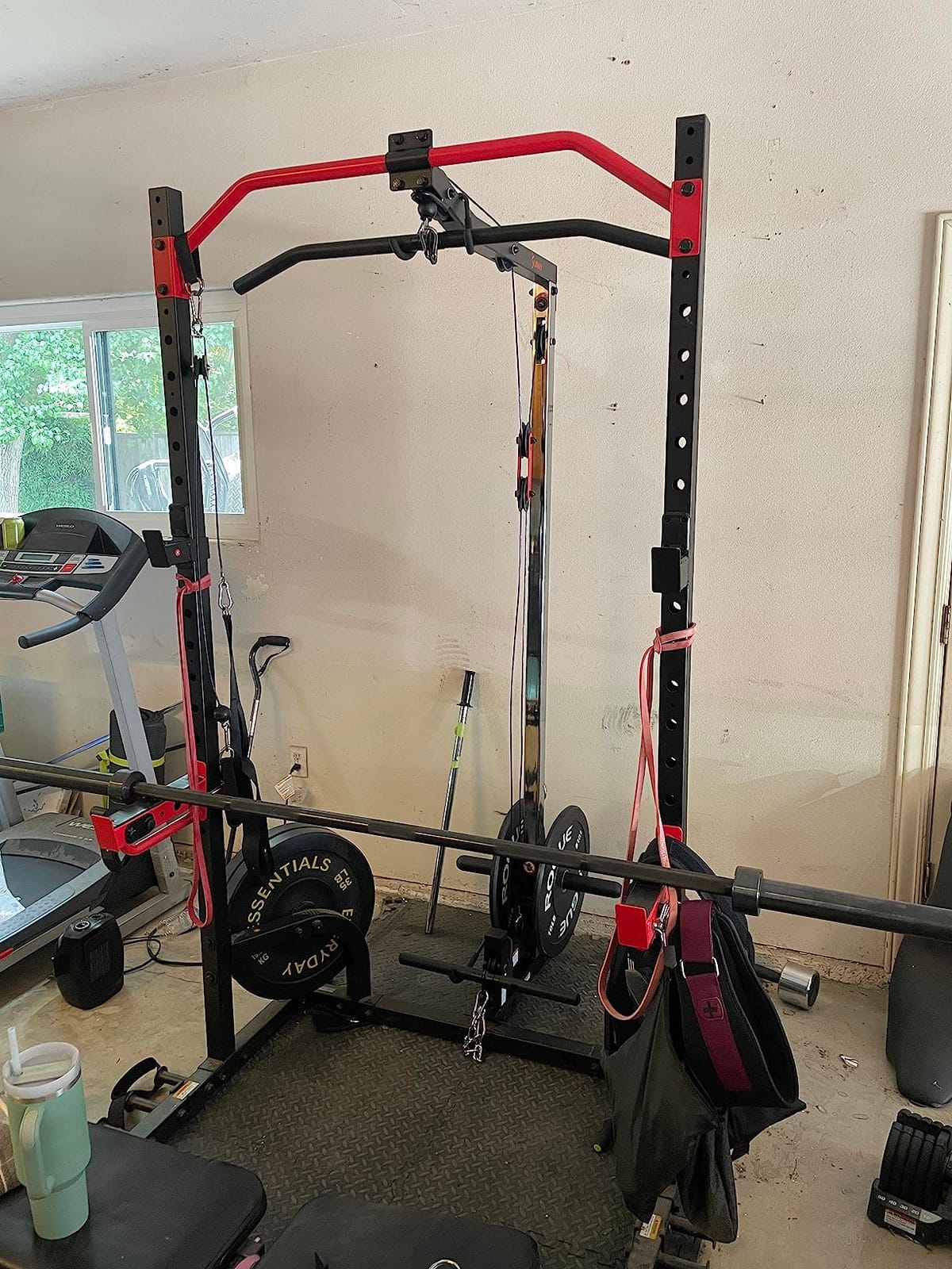 Sunny Health & Fitness LAT Pull Down Pulley System for Power Racks customer photo 2