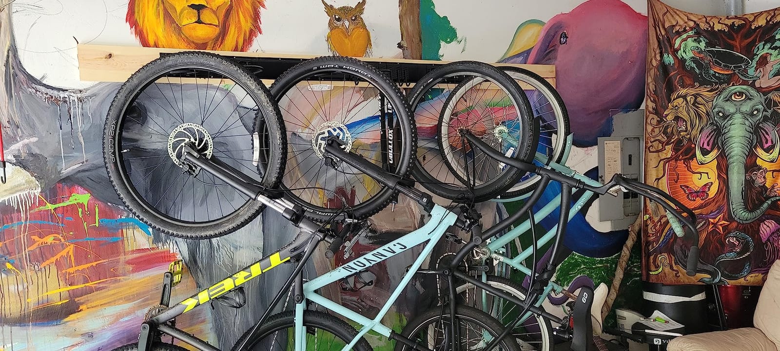 TORACK Bike Storage Rack, 6 Bikes Bike Racks & 5 Helmets Hooks for Garage customer photo 1