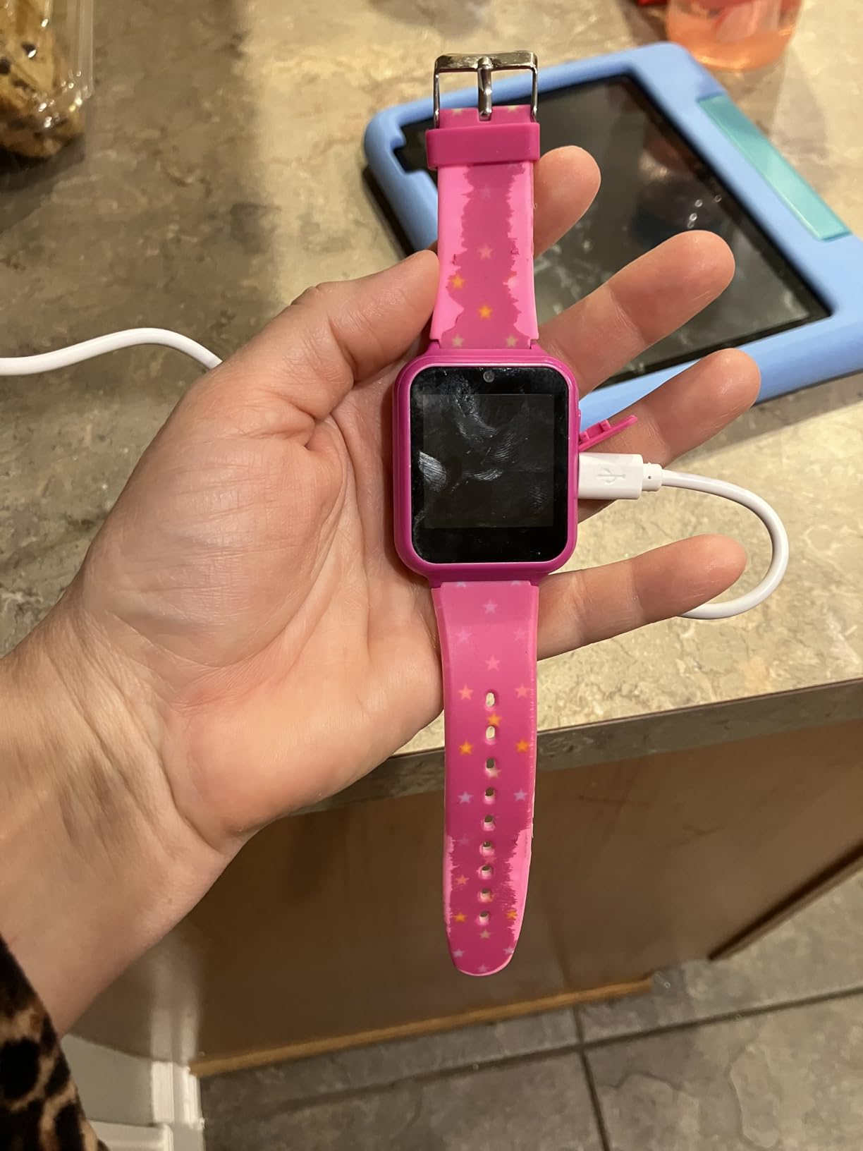 Barbie Kids Smart Watch - Interactive Touchscreen with Games, Selfie Camera, Step Tracker, Alarm, and Stylish Printed Silicone Strap - Fits Wrists 5.5