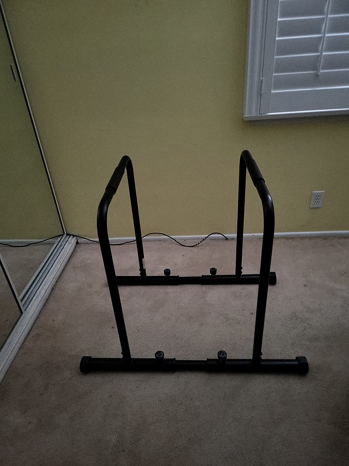 Dripex 1100lbs Adjustable Dip Bar Heavy Duty Steel Dip Station Home Dip Stand with Two Safety Connectors, Parallel Bars Dip Equipment for Calisthenics, Strength Training customer photo 2