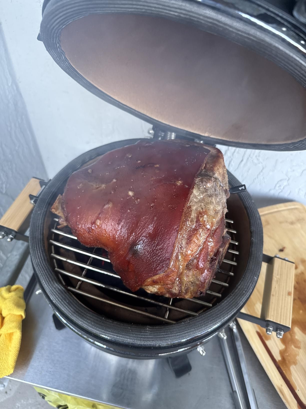 London Sunshine Ceramic Charcoal BBQ Kamado Grill Smoker - Portable Tabletop Cadet Series -Orange customer photo 1