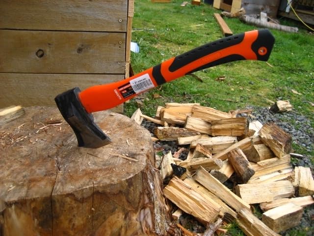 Edward Tools Wood Splitting Maul 17” - 3 lb. Axe and Sledge Combined - Forged Steel Head - Splits Wood Better Than Camp Axe or Hatchet - Kindling Splitter - Rubber Sheath customer photo 2