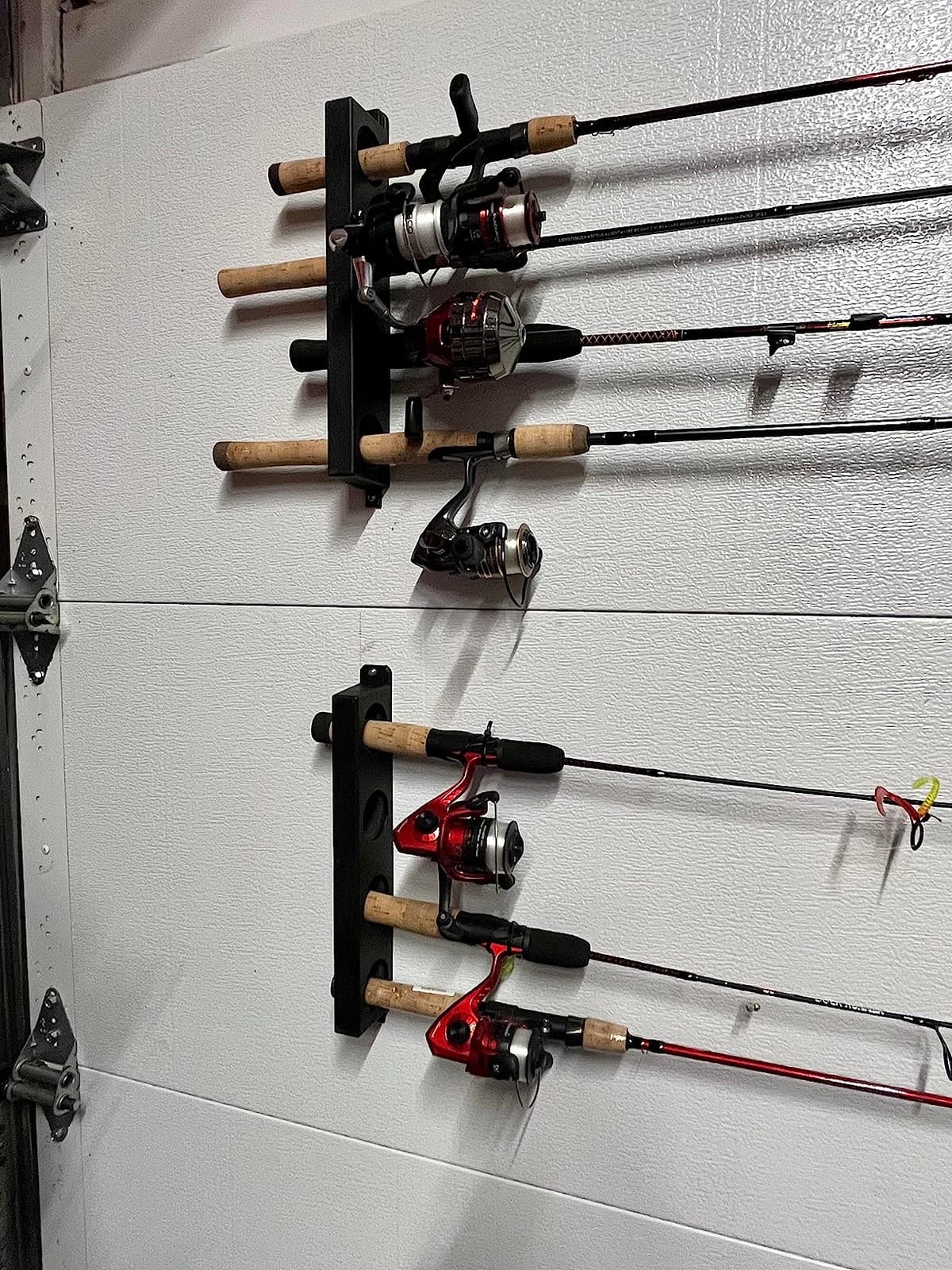 Berkley Twist Lock Fishing Rod Rack, Stores 4 Rods, Black, Soft Foam Grip Pads Protect Rod Finishes, Durable Construction, Easy to Mount with Common Tools customer photo 1