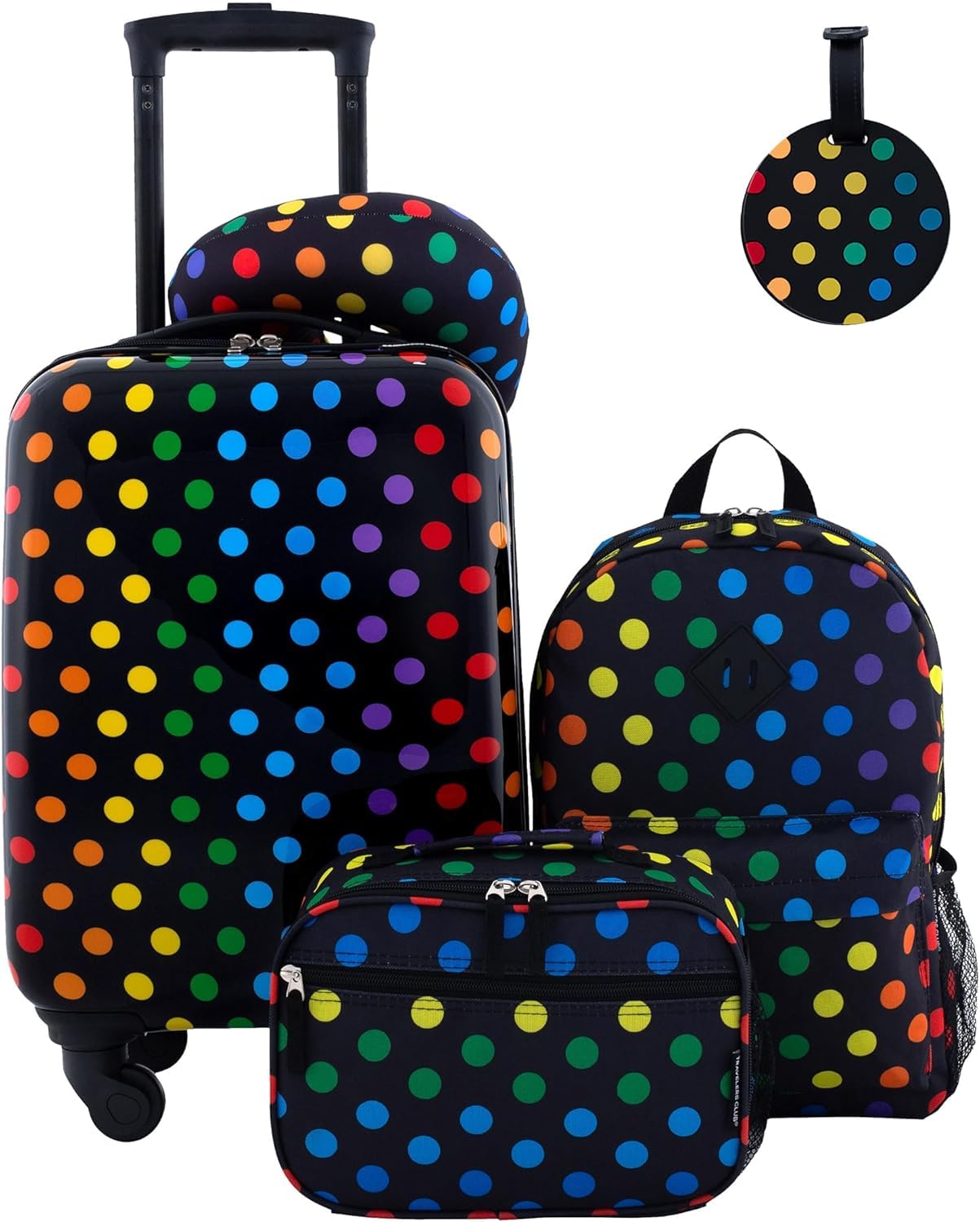Travelers Club 5 Piece Kids' Luggage Set, Thumbprint Heart customer photo 2