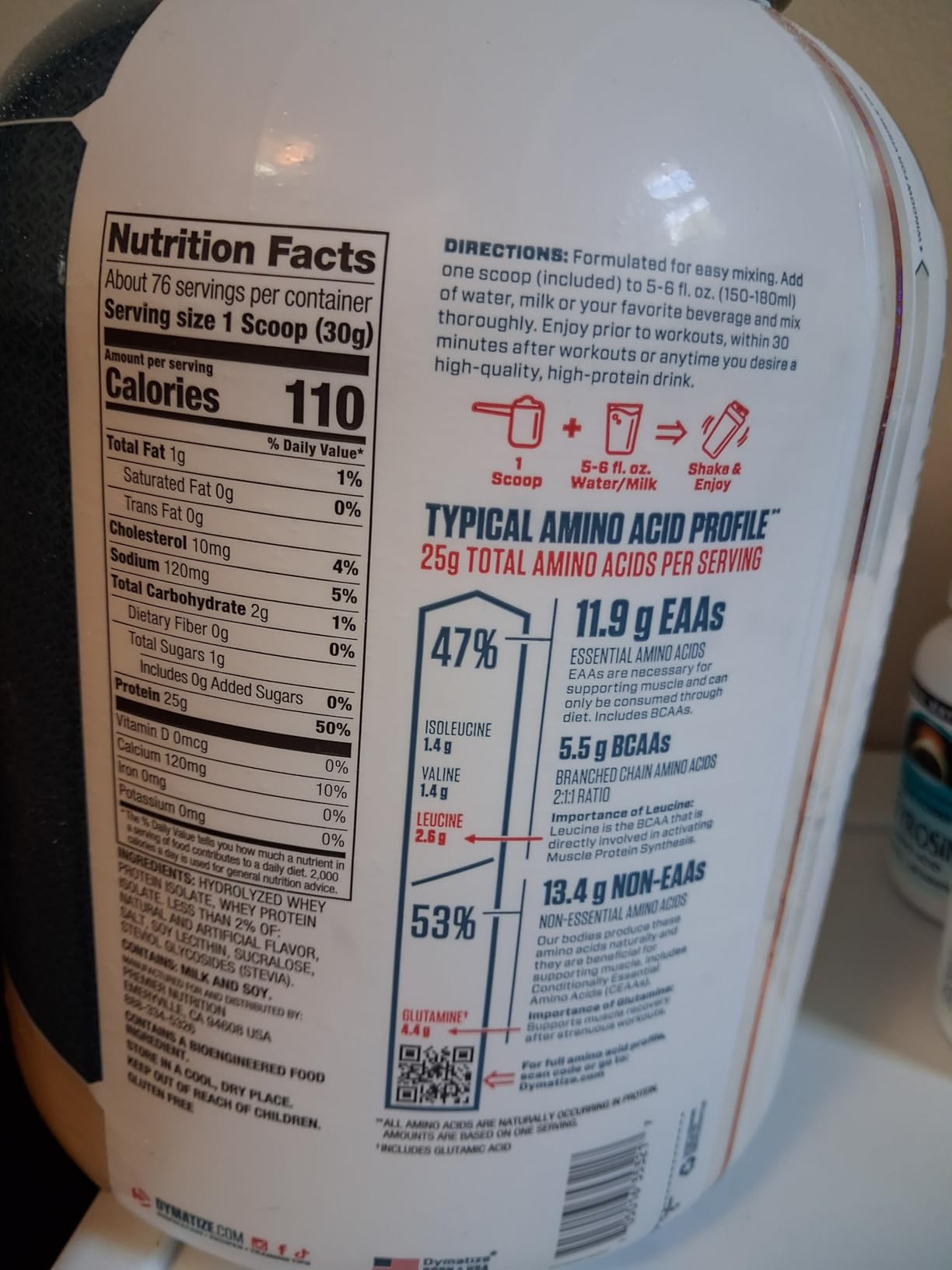Dymatize ISO100 Protein Powder, 100% Whey Isolate, Gourmet Vanilla customer photo 2