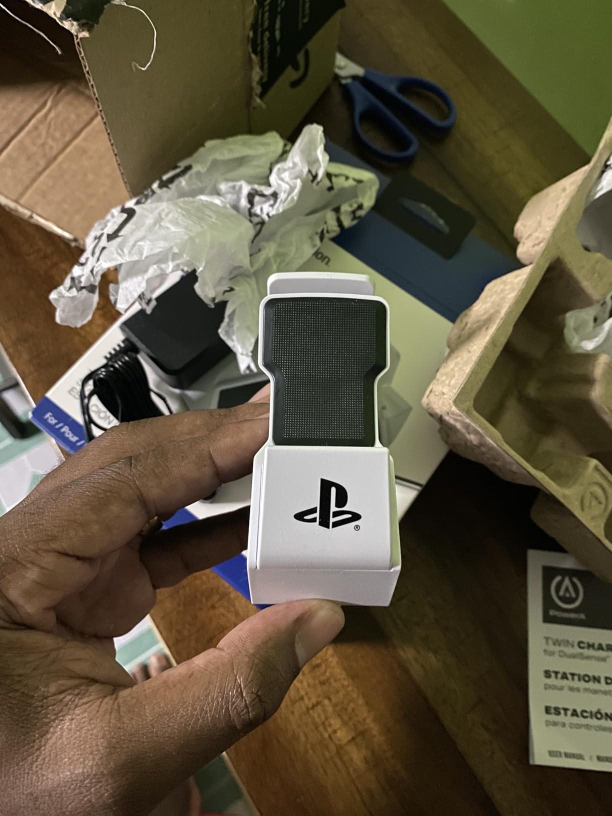 PowerA Twin Charging Station for Dualsense Wireless Controllers, Dualsense Controller Charging, Charge, Sony PlayStation, PS5, Officially Licensed - PlayStation 5 customer photo 1