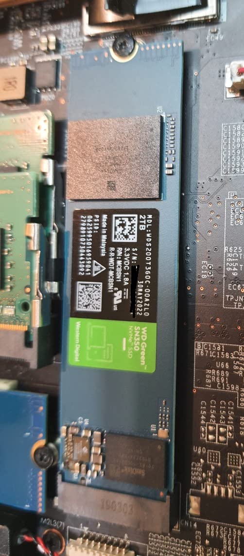 Western Digital 2TB WD Green SN350 NVMe Internal SSD Solid State Drive - Gen3 PCIe, QLC, M.2 2280, Up to 3,200 MB/s - WDS200T3G0C customer photo 1