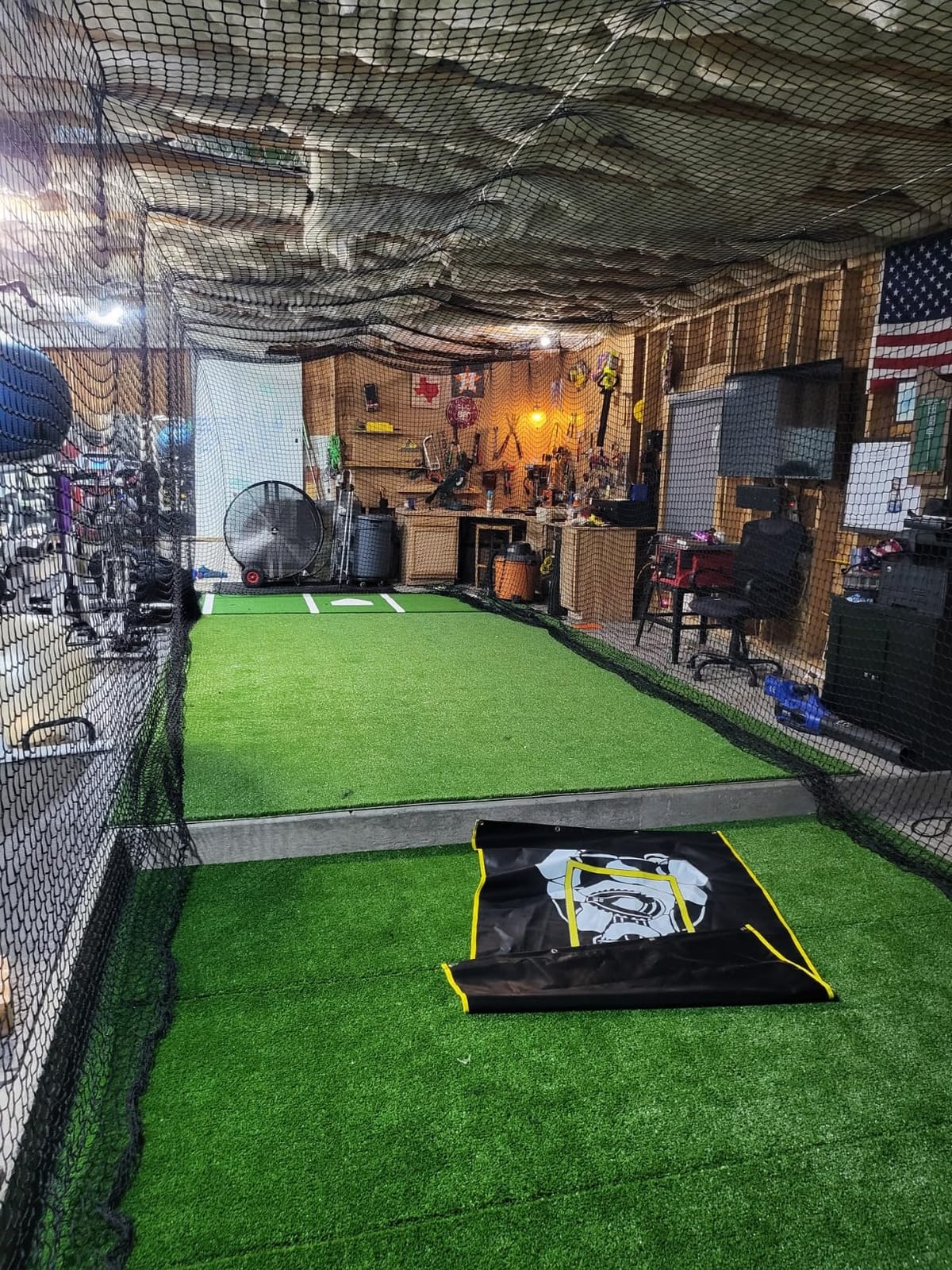 Aoneky Baseball Softball Batting Cage Netting, Durable Nylon Practice Training Net for Backyard Garage Use (Net Only, Frame Not Included) customer photo 2