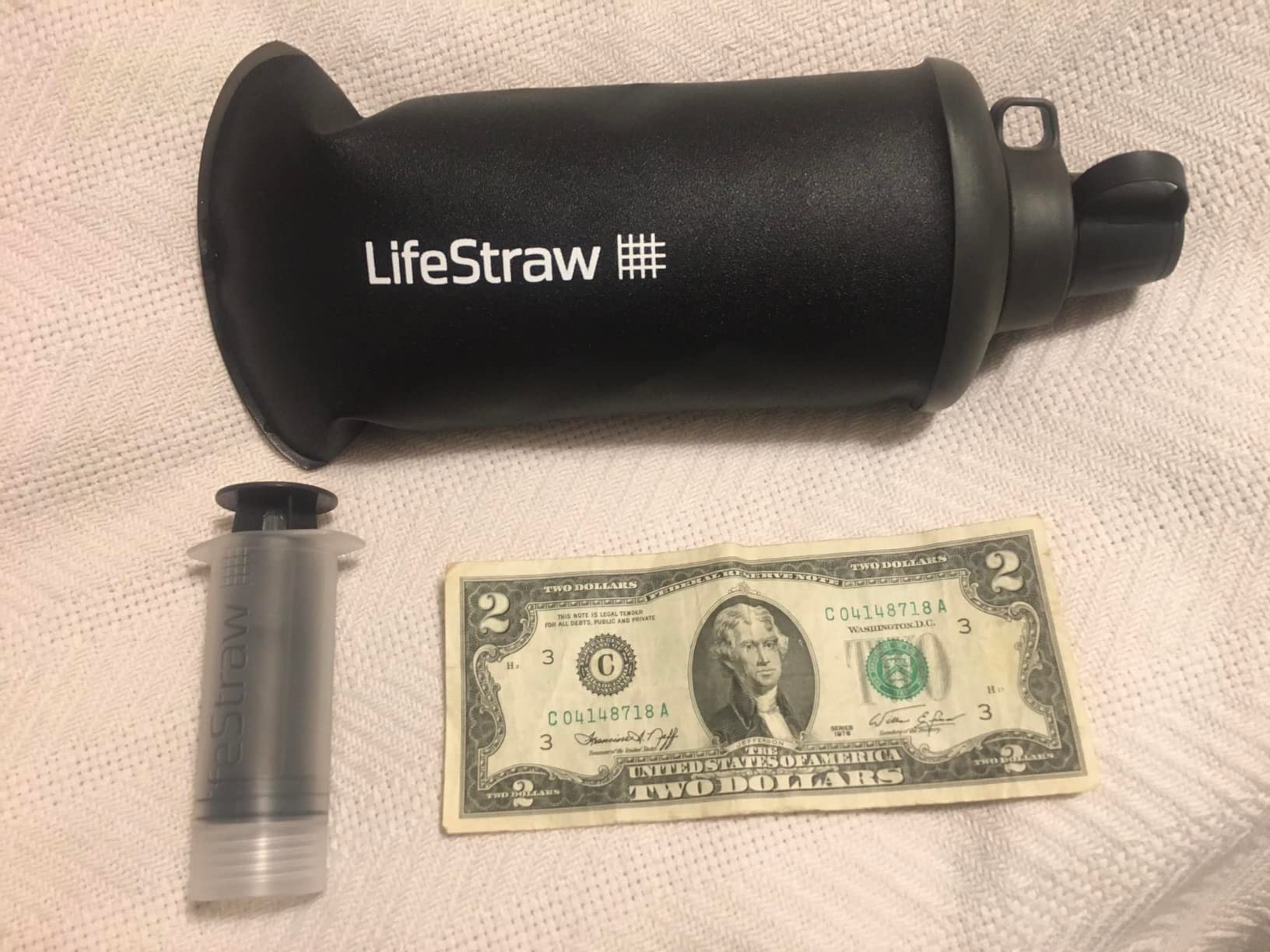 LifeStraw Peak Squeeze Filter Bottle, 650 ml, Dark Mountain Gray customer photo 2