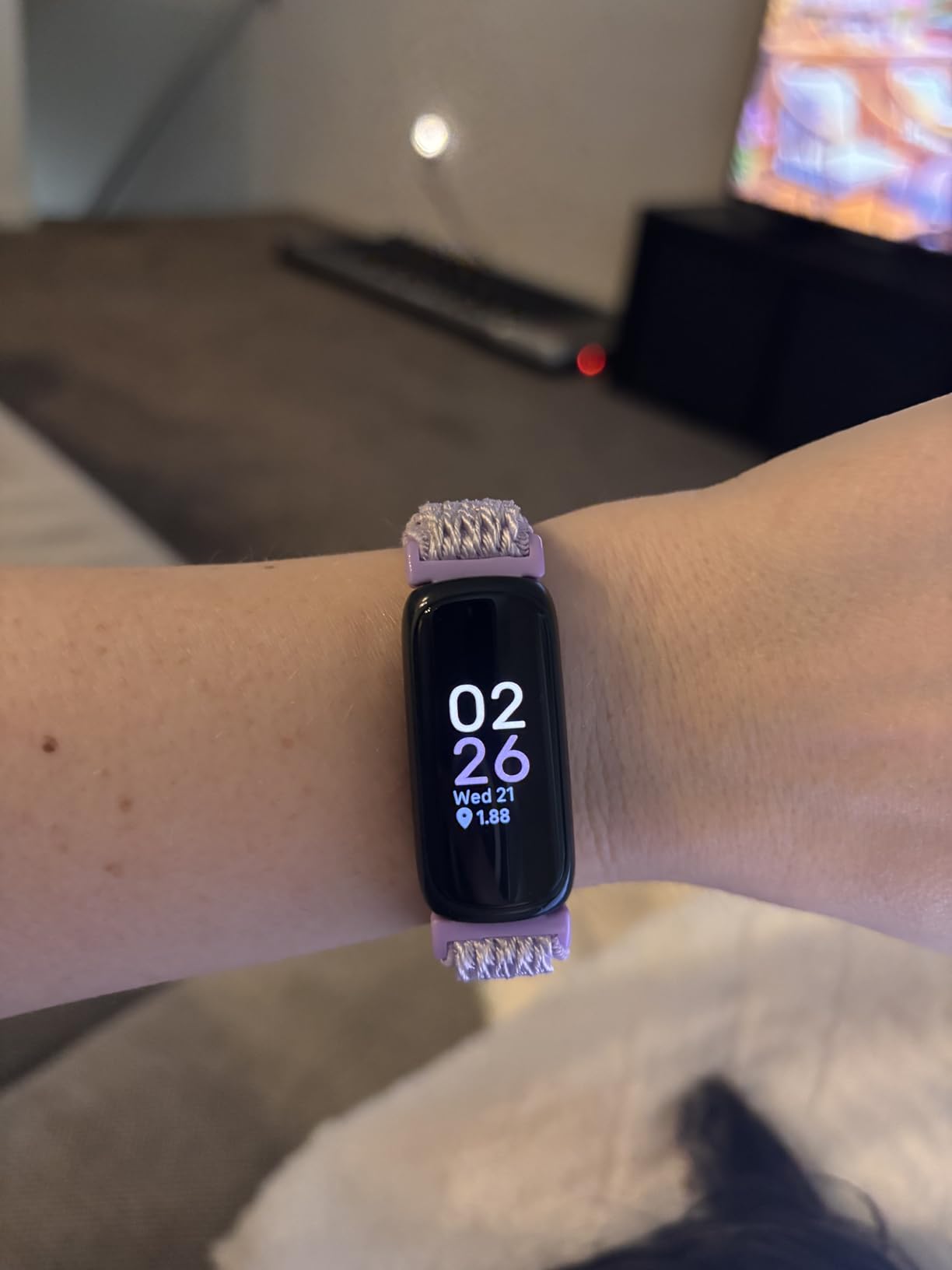 Fitbit Inspire 3 Fitness Tracker – Advanced Health Insights with Stress Management, Workout Intensity & Sleep Tracking, 24/7 Heart Rate, Includes Small and Large Classic Bands (Lilac Bliss/Black) customer photo 2