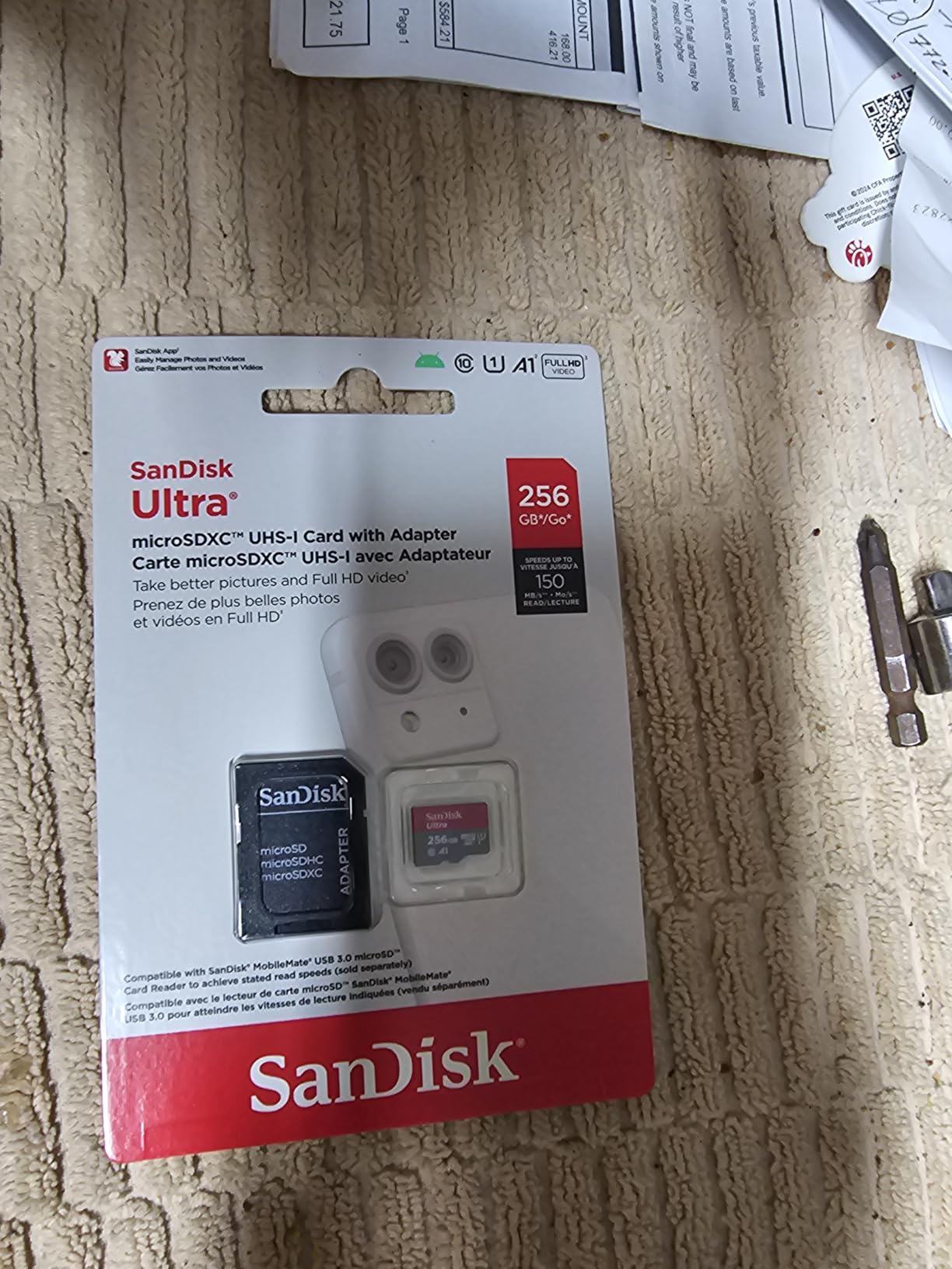 SANDISK 256GB Ultra microSD Card + Adapter, Up to 150MB/s Read Speeds customer photo 1