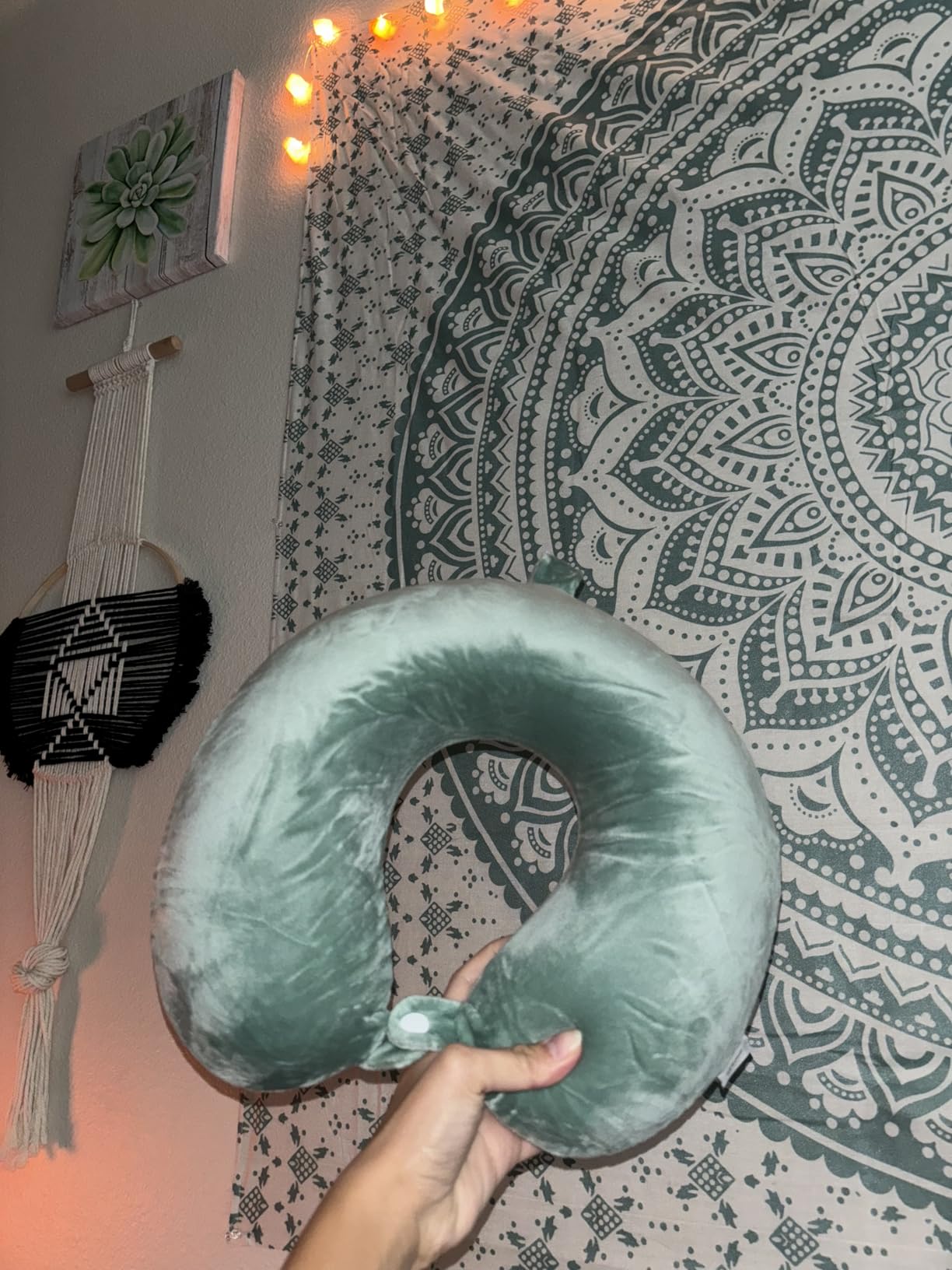 GDEOUP Travel Pillow 100% Pure Comfortable U Shape Memory Foam Pillows Neck and Head Support Portable Travel Neck Pillow Suitable for Planes Airplane for Traveling,Train,Self-Drivingng Car,(Grey) customer photo 2