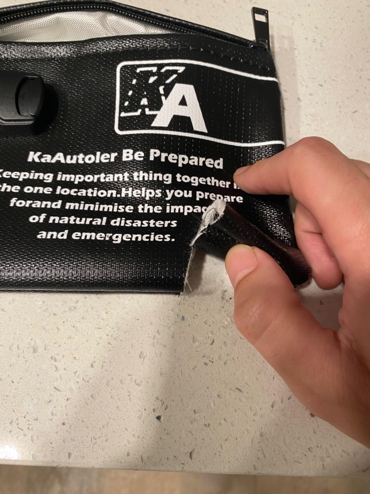 KaAutoler Small Fireproof Bag with Lock, Waterproof Money Bag with Zipper Pouch Envelope Container for Cash, Keys, Jewelry and Other Valuables customer photo 1