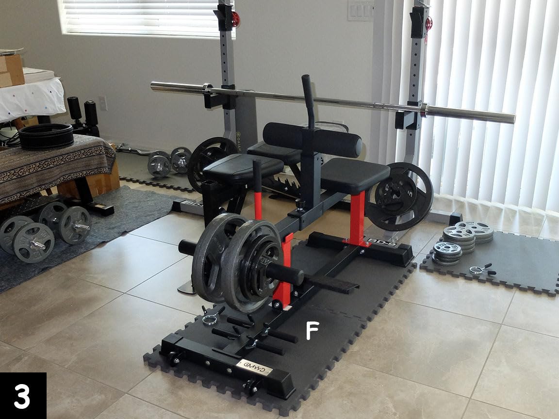 GMWD Adjustable Seated Calf Raise Machine with Band Pegs for Leg Training and Exercise - Home Gym Equipment customer photo 2