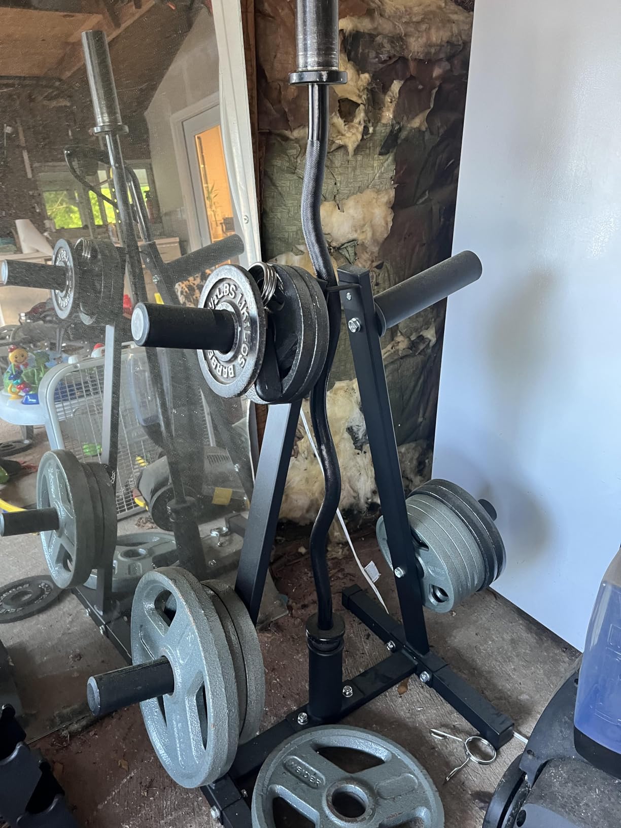 Weight Plate Rack, Bongkim Weight Tree and Weight Rack for Plates, Weight Holder for 2 inch Olympic Weight Plate, Weight Plate Storage for Home Gym customer photo 1