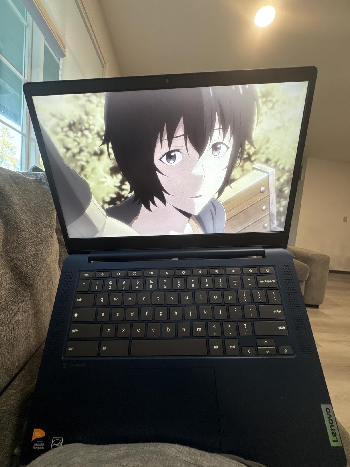 Lenovo Flagship Chromebook, 14'' FHD Touchscreen Slim Thin Light Laptop Computer, 8-Core MediaTek Kompanio 520 Processor, 4GB RAM, 64GB eMMC, WiFi 6,Chrome OS, Abyss Blue customer photo 2