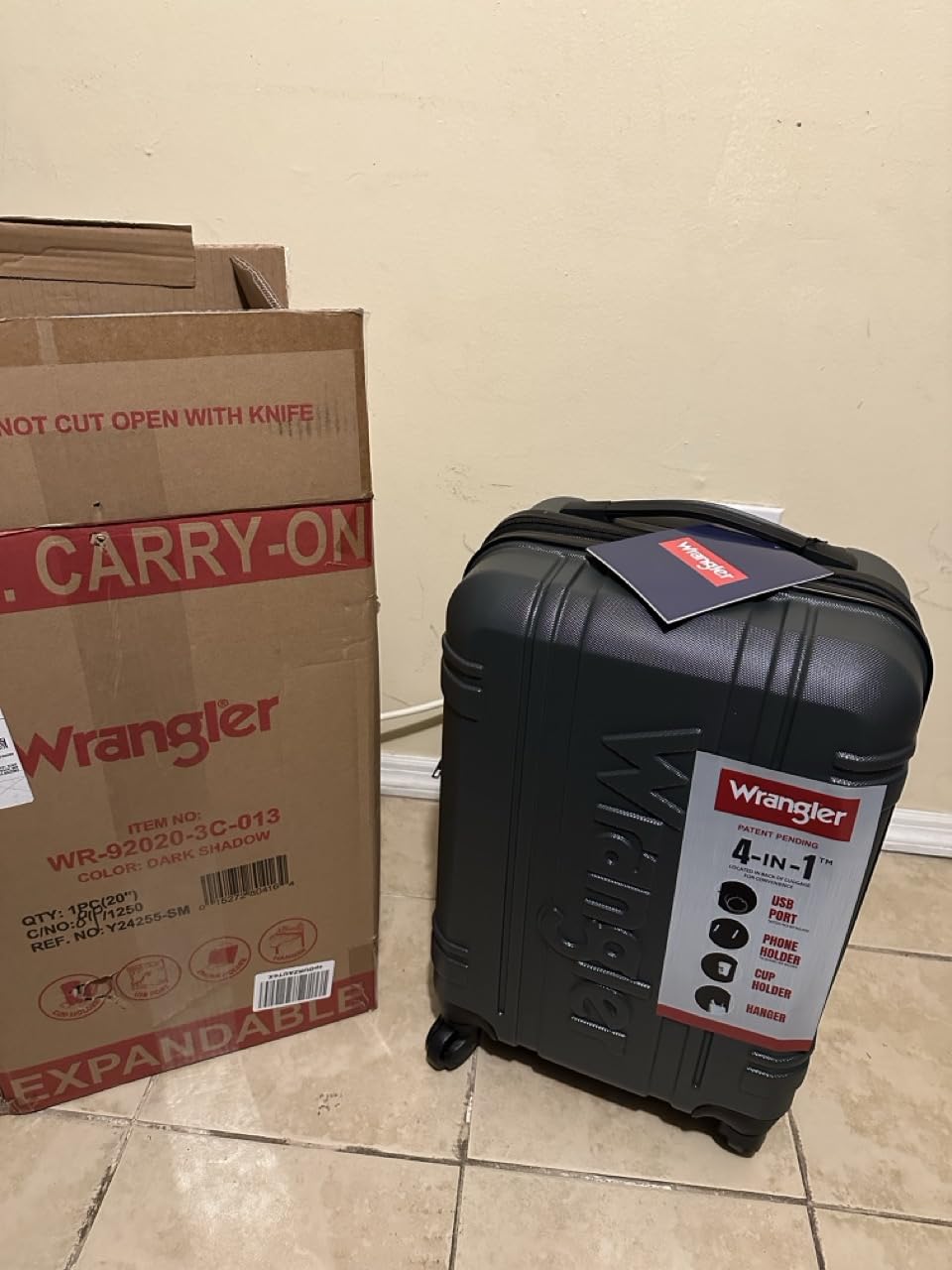 Wrangler Astral Hardside Luggage, Hydro, 20-Inch Carry-On customer photo 1