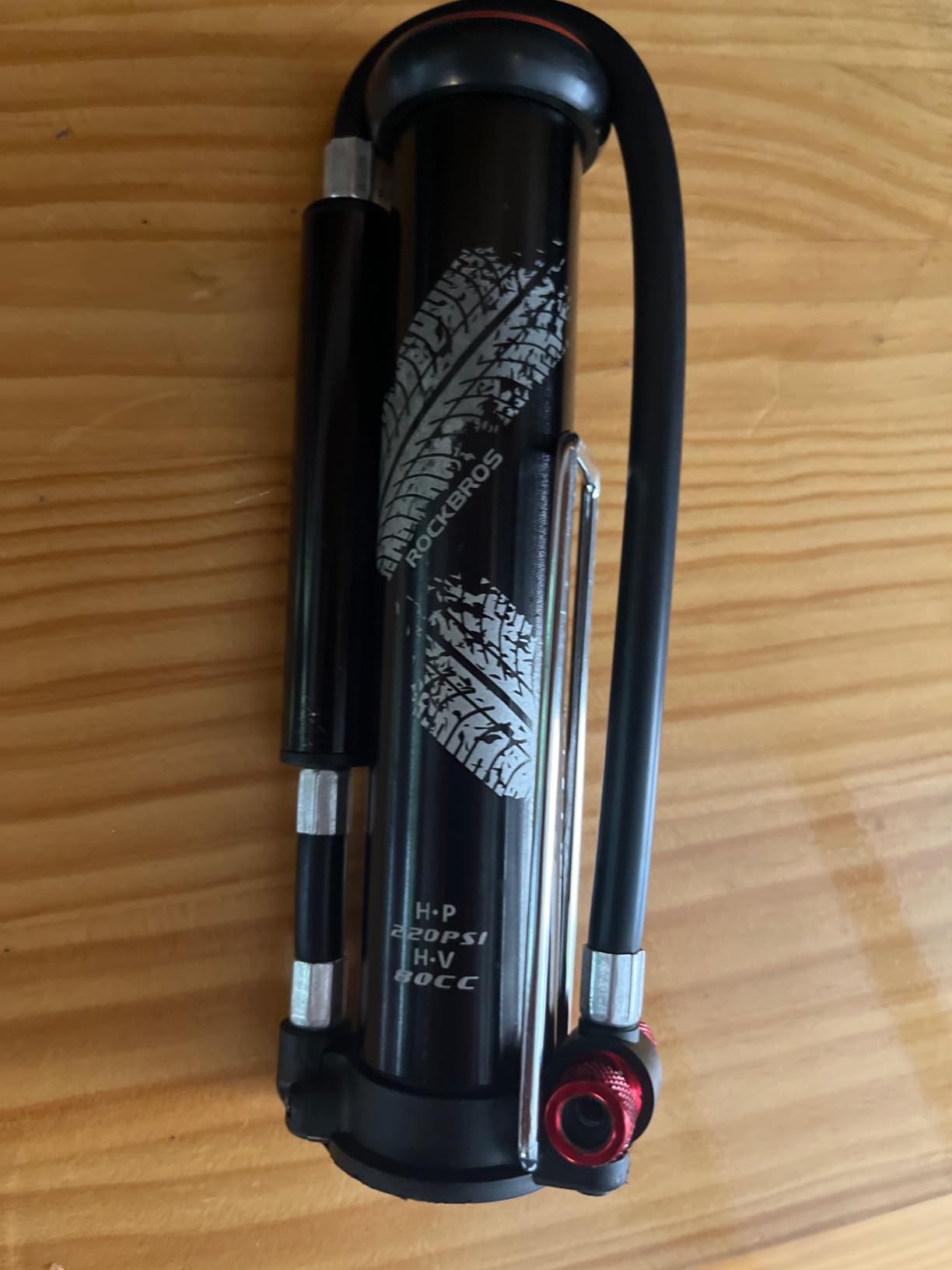 ROCKBROS 220PSI Mini Floor Pump with Hidden Pressure Gauge customer photo 1