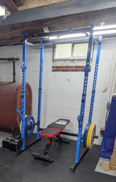 Bongkim Power Rack, Rack Cage for Weight Training, Adjustable Squat Stand Rack for Home Gym Equipment, Lifting Cage with 660lb Capacity customer photo 1