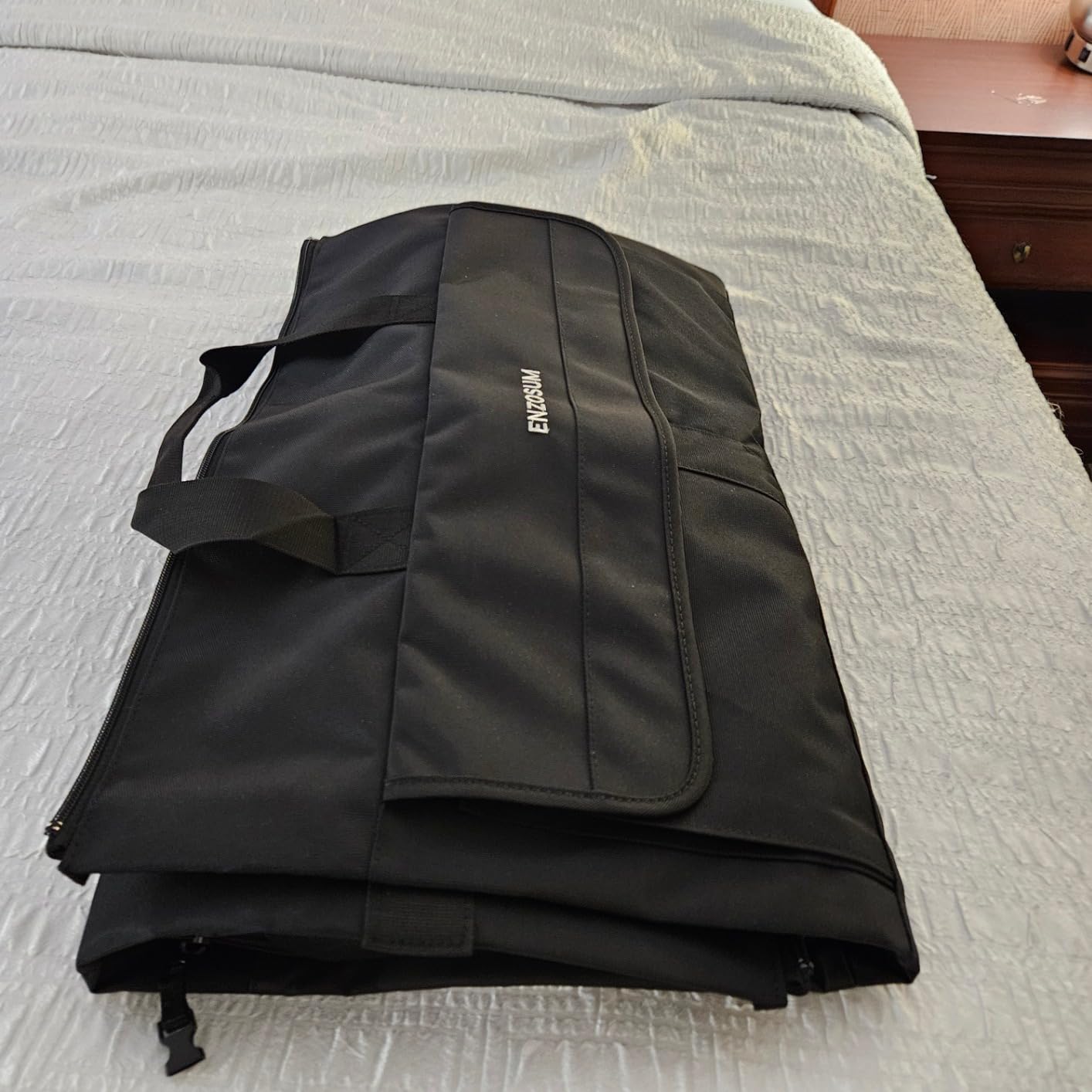 Garment Bags for Travel Large Suit Bag for Men Carry On Garment Bag Convertible Garment Duffle Bag with Shoes Compartment,2 in 1 Hanging Dress Suitcase Suit Travel Bags,Black customer photo 2