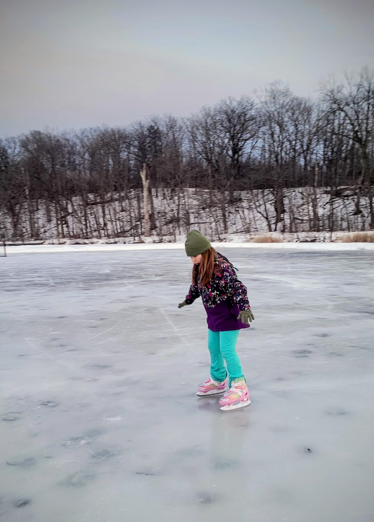 Adjustable Ice Skates for Kids Boys Girls, Blades Iceskates Ages 3-12, Pink, Purple, Black, Blue Warm Ice Skating Shoes for Outdoor and Rink customer photo 1