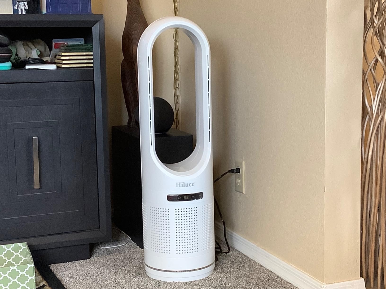 Hiluce Bladeless Fan with Air Purifier,20dB Quiet Tower Fan with Remote customer photo 1