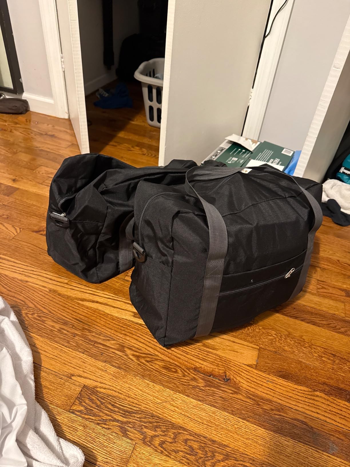 For Spirit Airlines Personal Item Bag 18x14x8 in Underseat Carry-on Luggage foldable Travel Duffle Bag for Airplanes(30L, Dark Grey) customer photo 2