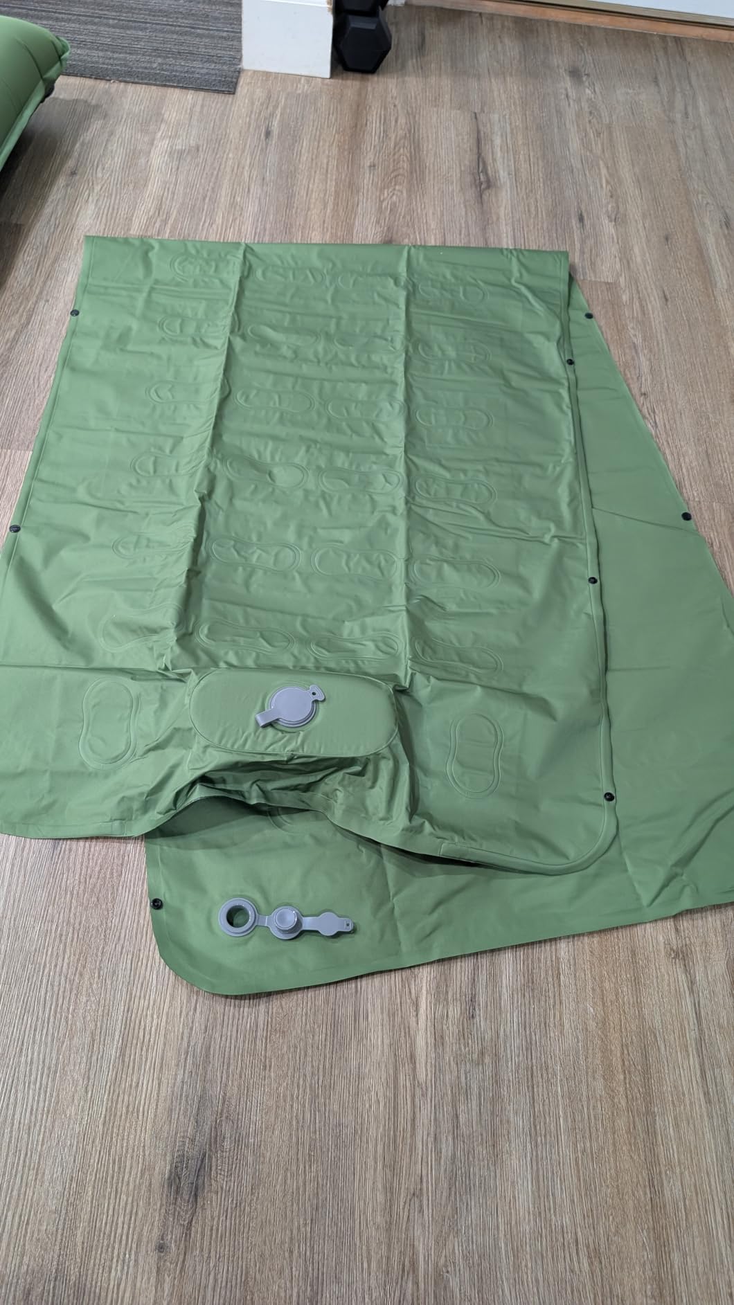 FNARMW Camping Sleeping Pad, Extra Thick 5 Inch Camping Mat with Pillow Built-in Foot Pump Inflatable Sleeping Pads Compact for Camping Backpacking Hiking Traveling Tent(Green) customer photo 1