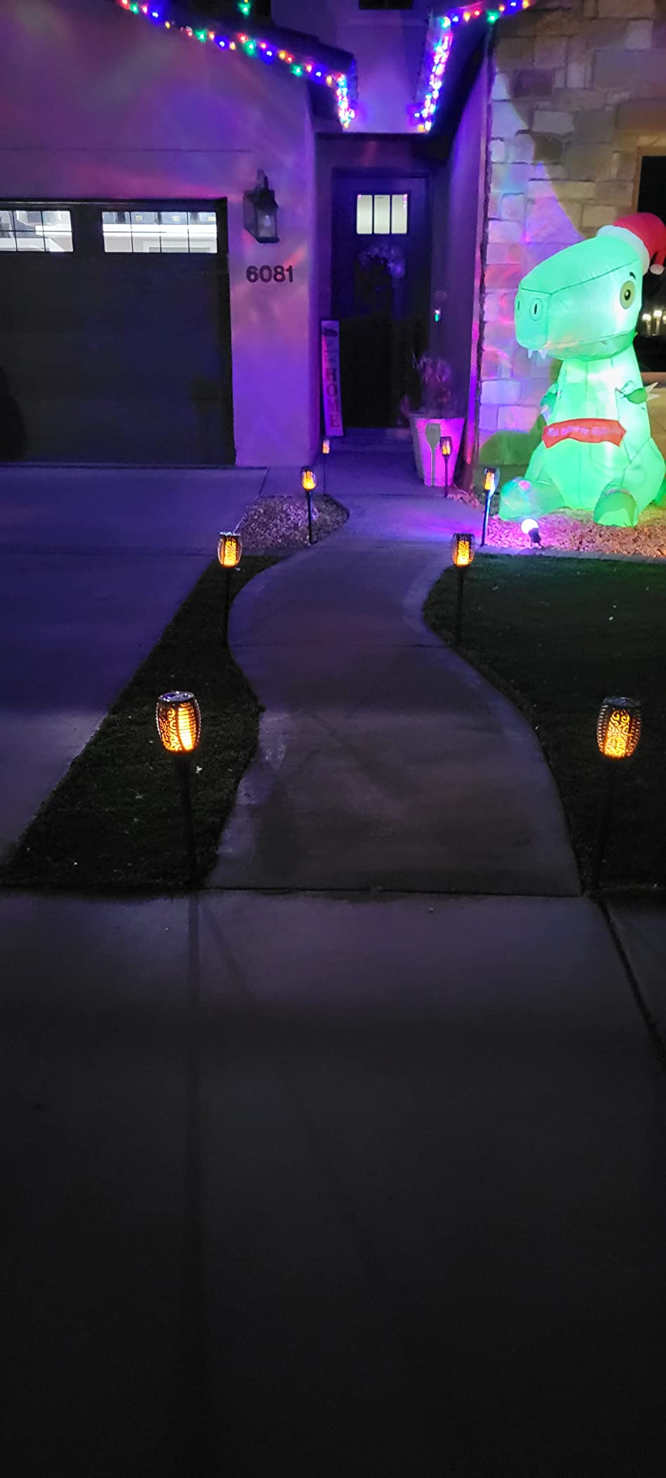 Solar Halloween Decorations Outdoor 6 Pack 36 LED Green Solar Eyeball Light customer photo 1