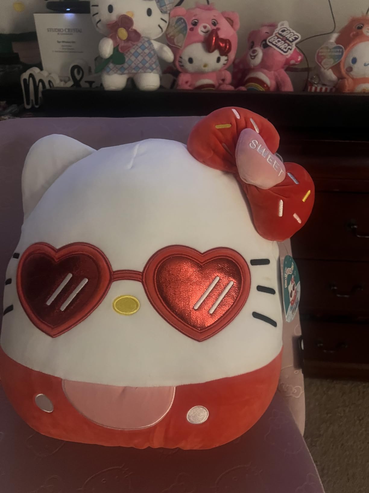 Squishmallows Original Sanrio 14in Hello Kitty in Blue Overalls – Official Jazwares Plush (Large) customer photo 1