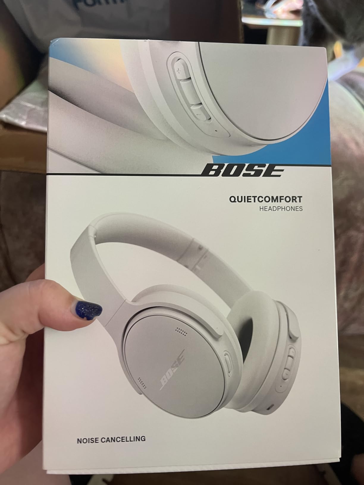 Bose QuietComfort Headphones - Wireless Bluetooth Headphones, Active Over Ear Noise Cancelling and Mic, USB-C Charging, Deep Bass, Up to 24 Hours of Playtime, Sandstone customer photo 1