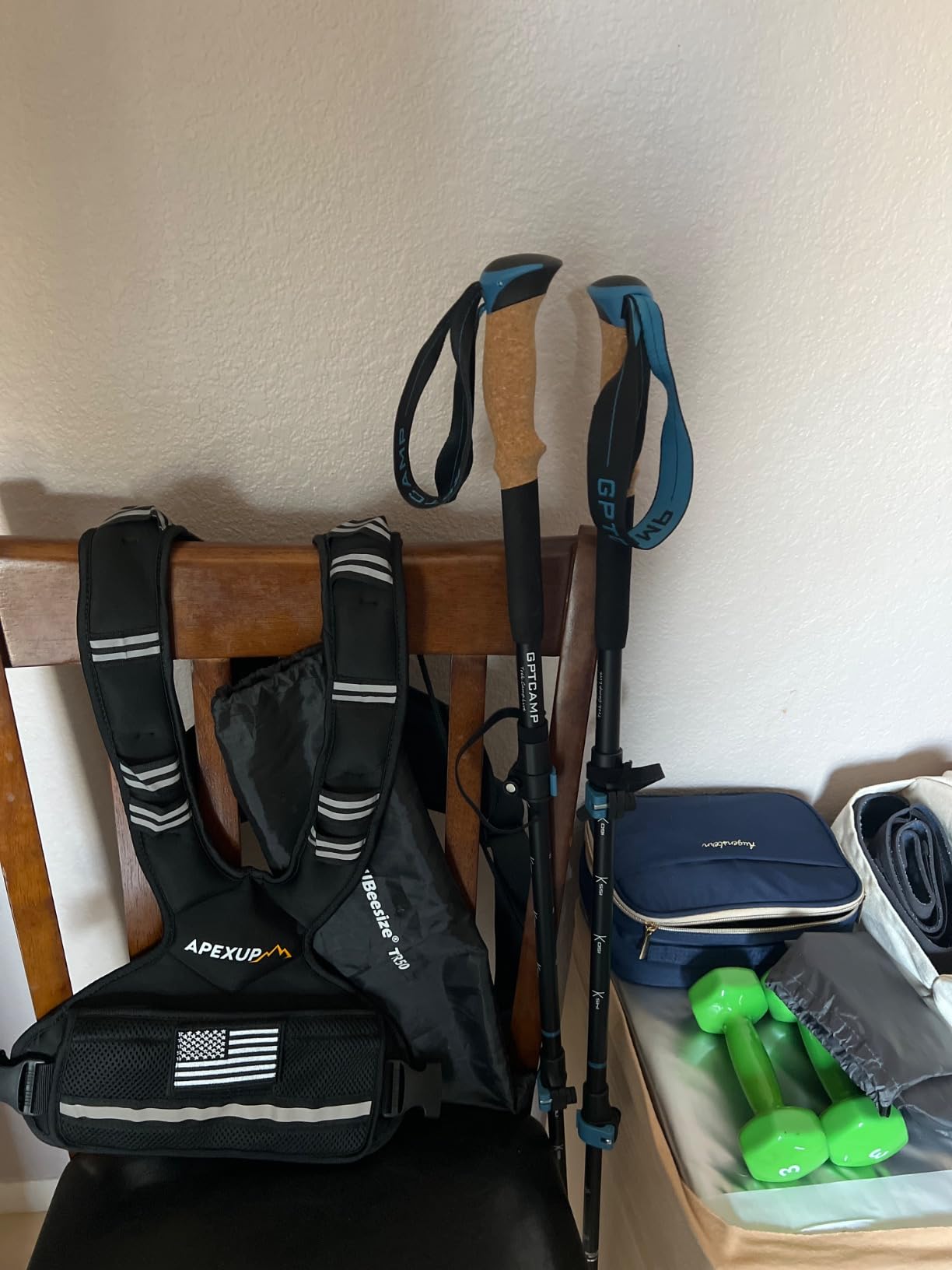 GPTCAMP Collapsible Hiking Trekking Poles with Cork EVA Grips customer photo 2