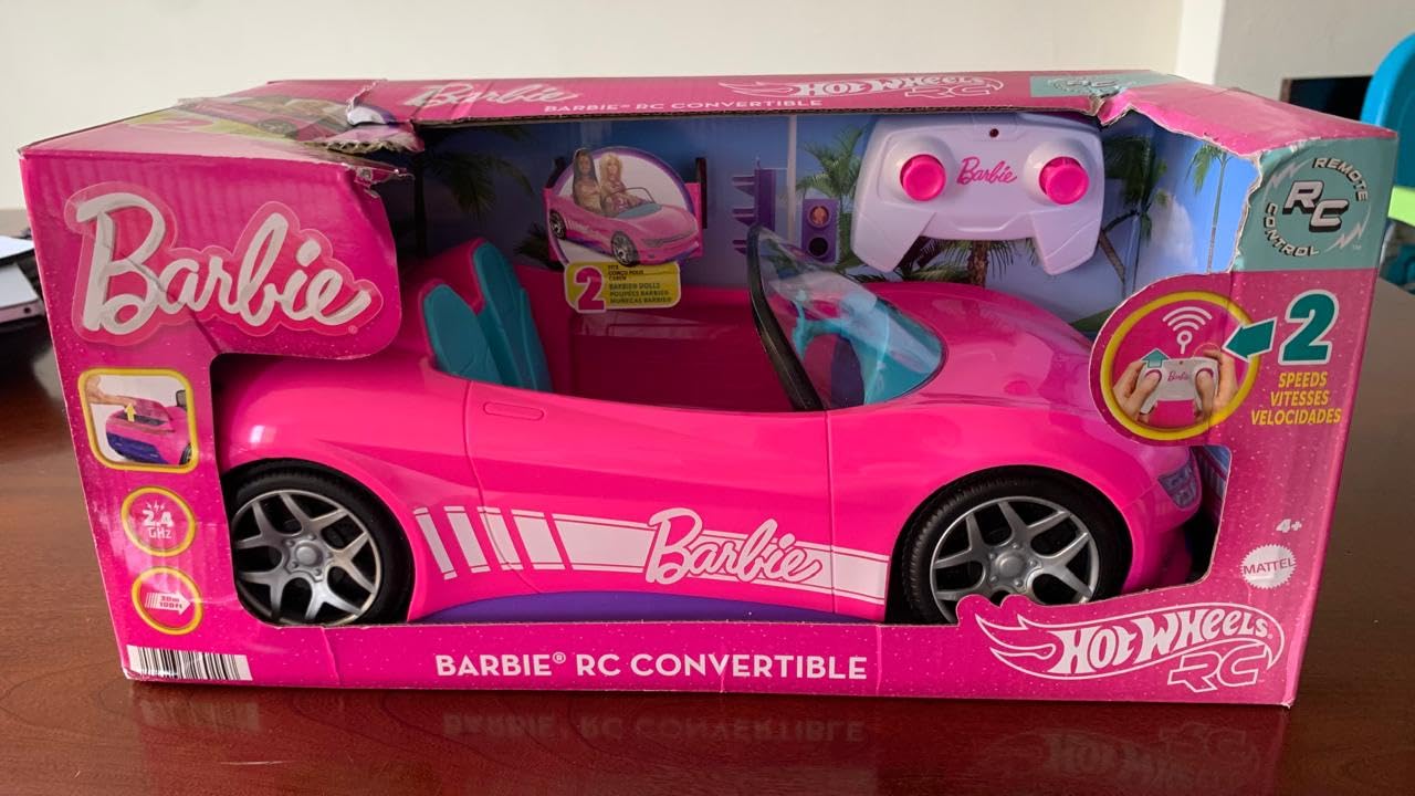 Hot Wheels Barbie RC Toy Car, Remote-Control Pink Convertible customer photo 1