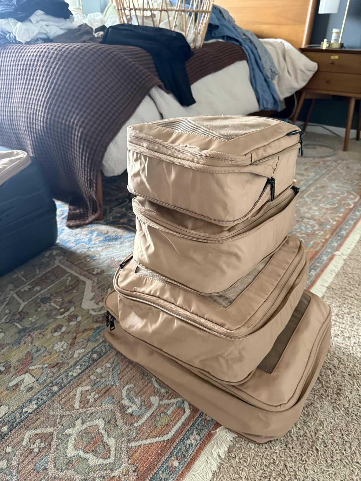 Aerotrunk Compression Packing Cubes for Travel, 4-Pack, Olive customer photo 1