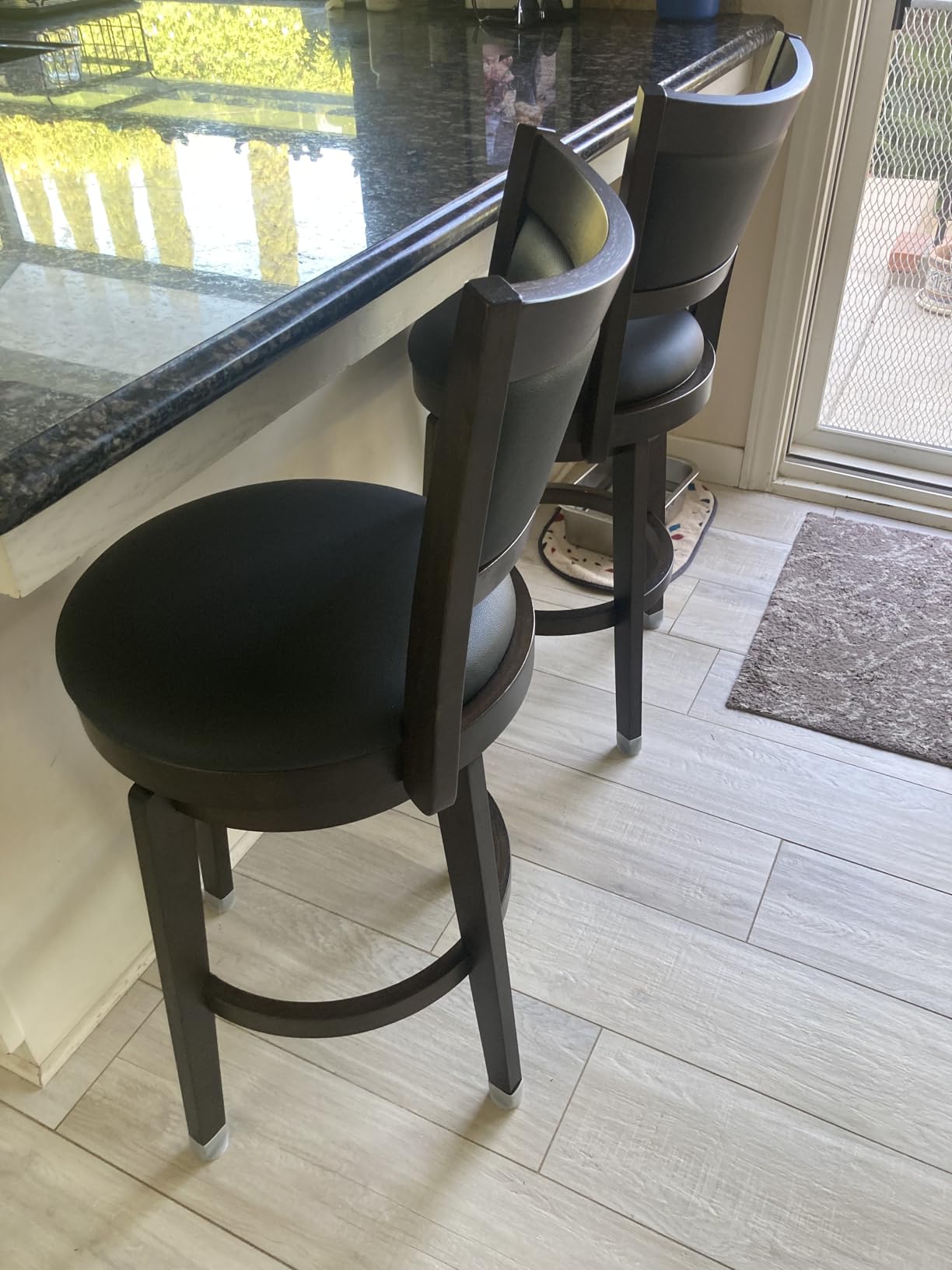 PrimeZone Swivel Bar Stools Set of 2, 24 Inch Counter Height Barstools customer photo 2