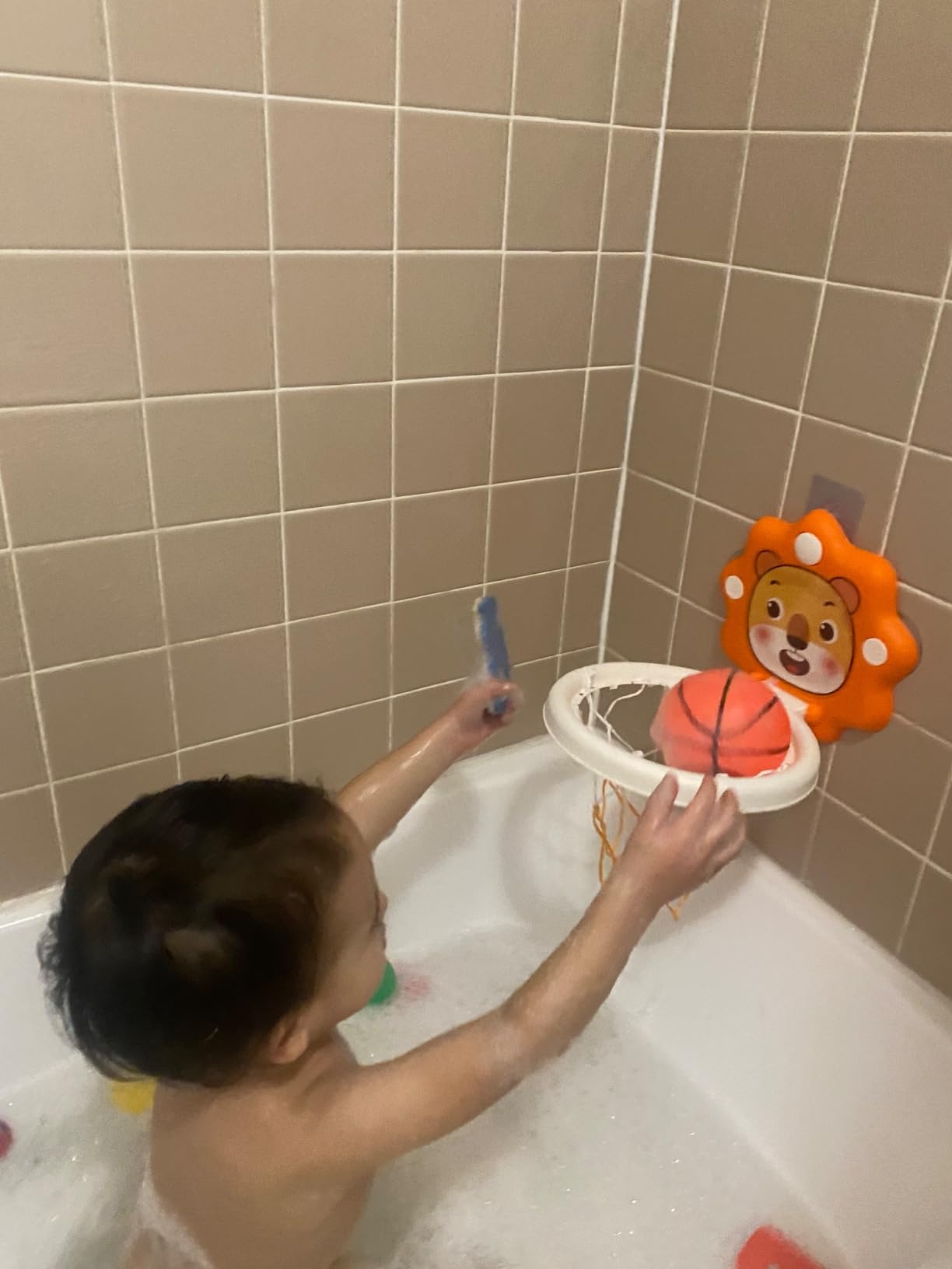 Mini Basketball Hoop Indoor for Kids - Portable Height Adjustable Suction Cup Basketball Hoop for Door & Glass with 2 Balls & Pump - Indoor Toys & Birthday Gifts for 3 4 5 Year Old Boys Girls customer photo 2