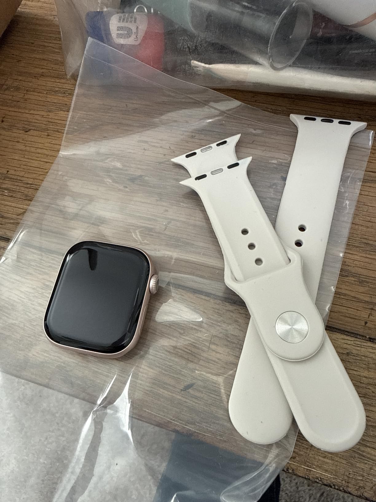 Apple Watch Series 10 [GPS + Cellular, 46mm] - Rose Gold Aluminum Case with Light Blush Sport Band, M/L (Renewed) customer photo 1