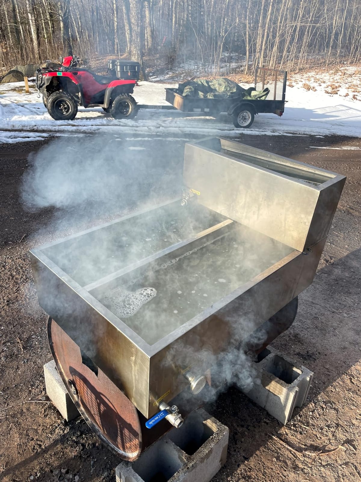 VEVOR Maple Syrup Evaporator Pan, 35 Gal, 36 x 24 x 9.3 Inch Maple Syrup Pan, 304 Stainless Steel Maple Syrup with Thermometer, 2 Valves and 3 Heating Methods, for Home, Outdoor customer photo 1