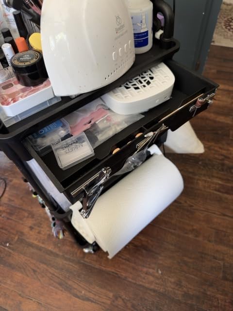 Goovilla 3 Tier Rolling Utility Cart Organizer with Removable Drawer, White customer photo 1